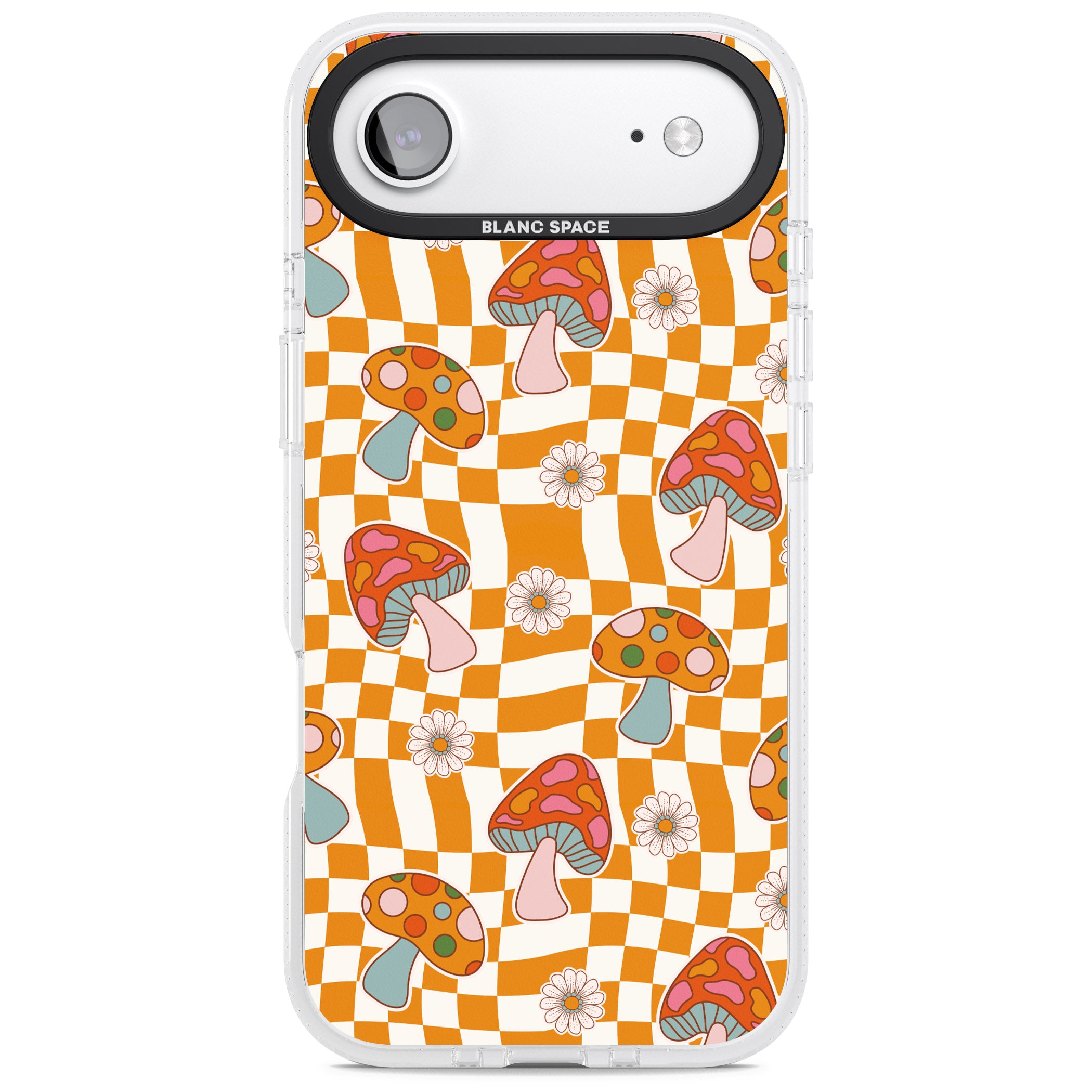 Wavy Checked Shrooms iPhone 17 Air Impact Air Clear Phone Case