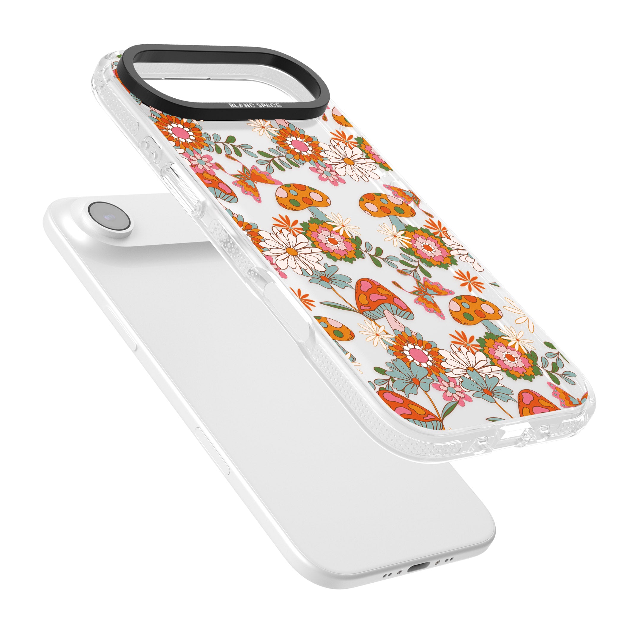 Groovy Shrooms & Flowers iPhone 17 Air Impact Air Clear Phone Case Colours