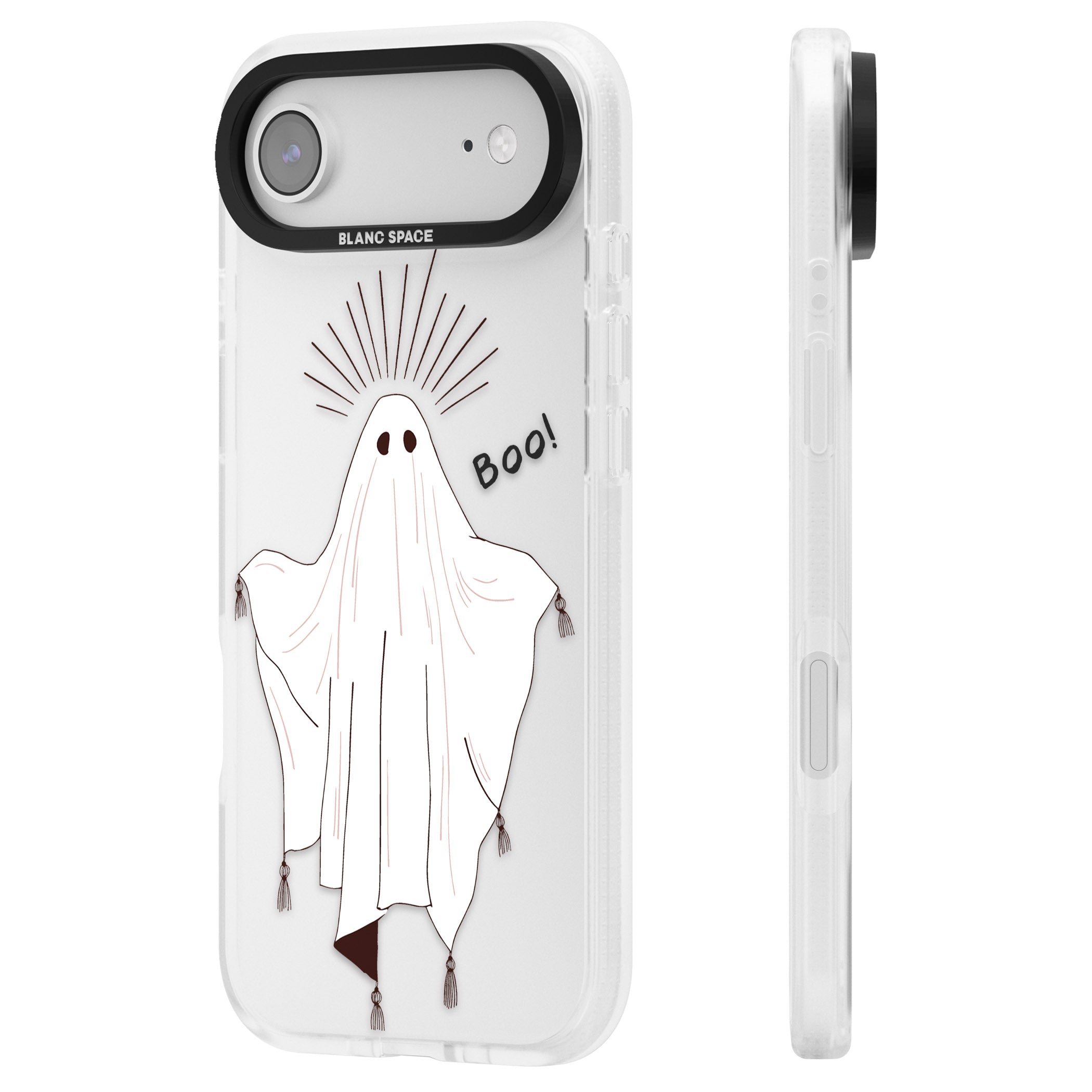 Boo! iPhone 17 Air Impact Air Clear Phone Case Side Profile