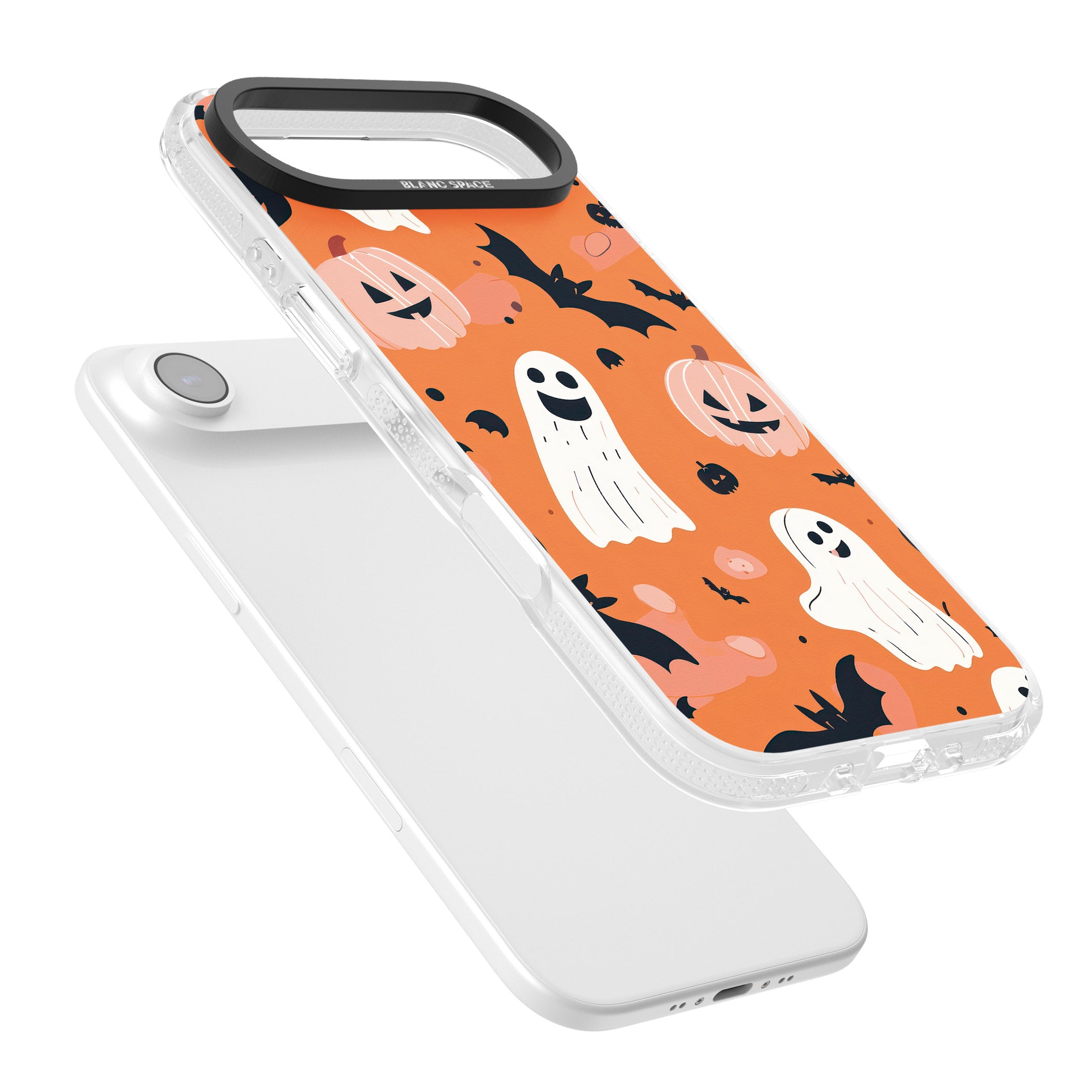 Orange Halloween Pattern iPhone 17 Air Impact Air Clear Phone Case Colours