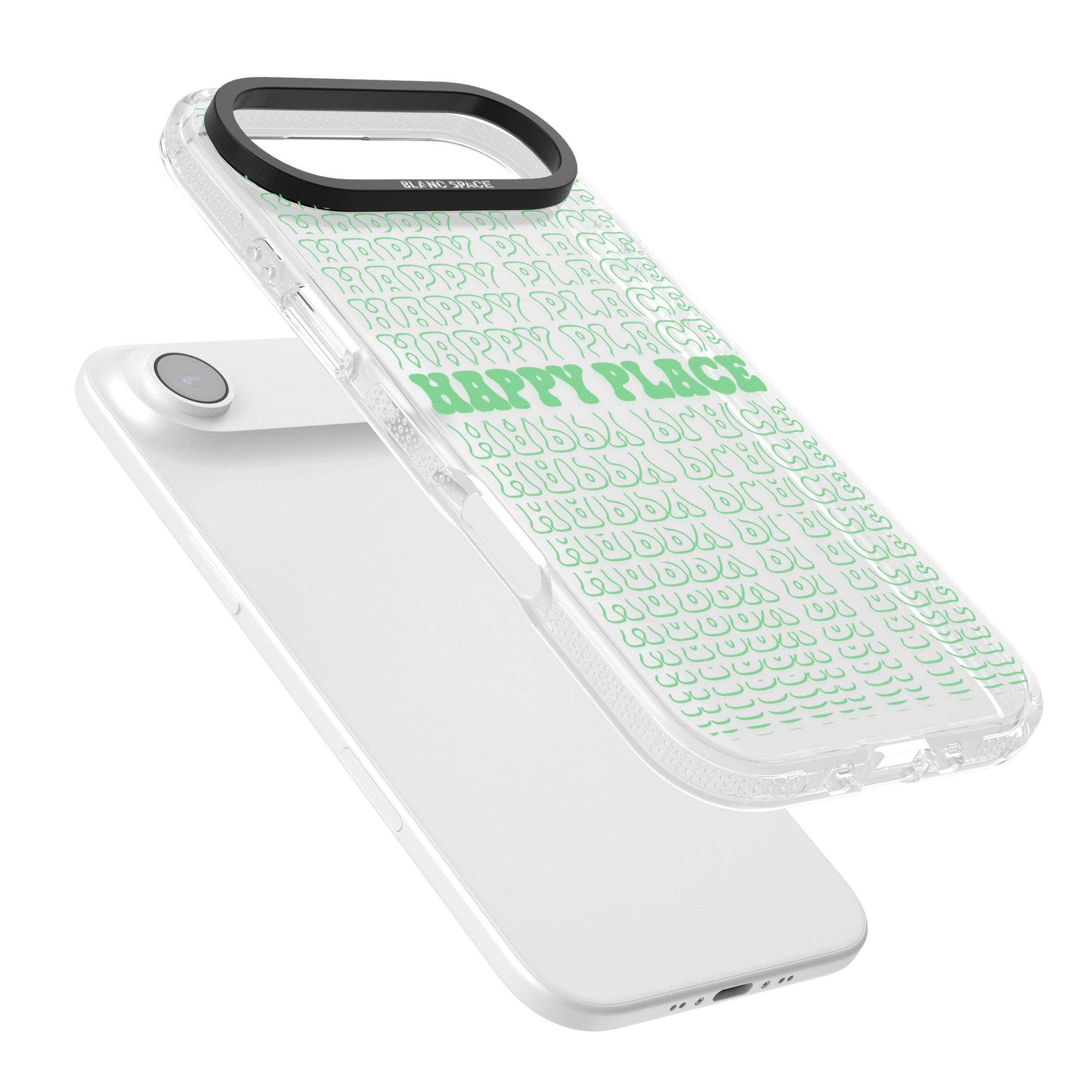 Happy Place (Green) iPhone 17 Air Impact Air Clear Phone Case Colours