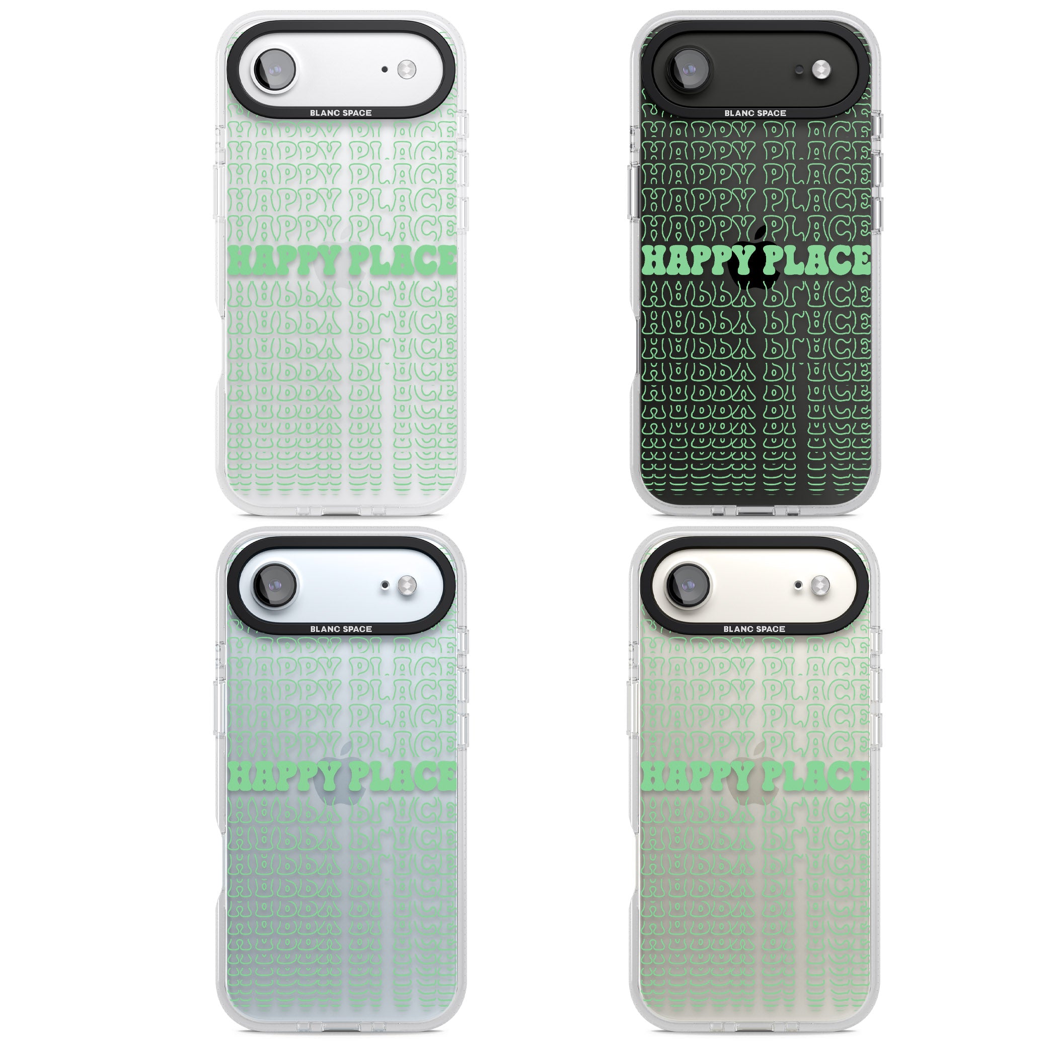 Happy Place (Green) iPhone 17 Air Impact Air Clear Phone Case APT Impact Protection