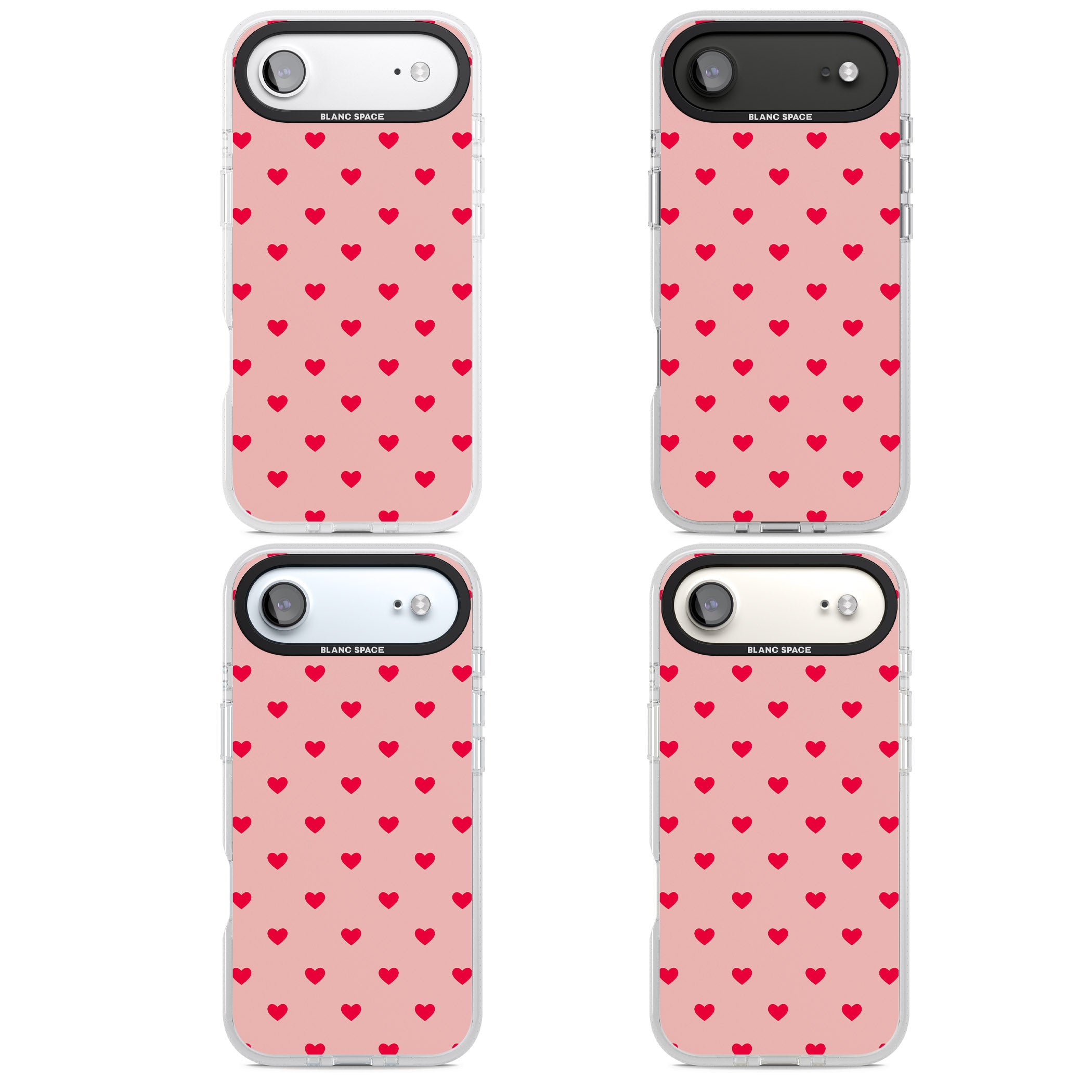 Small Heart Pattern: Red & Pink iPhone 17 Air Impact Air Clear Phone Case APT Impact Protection