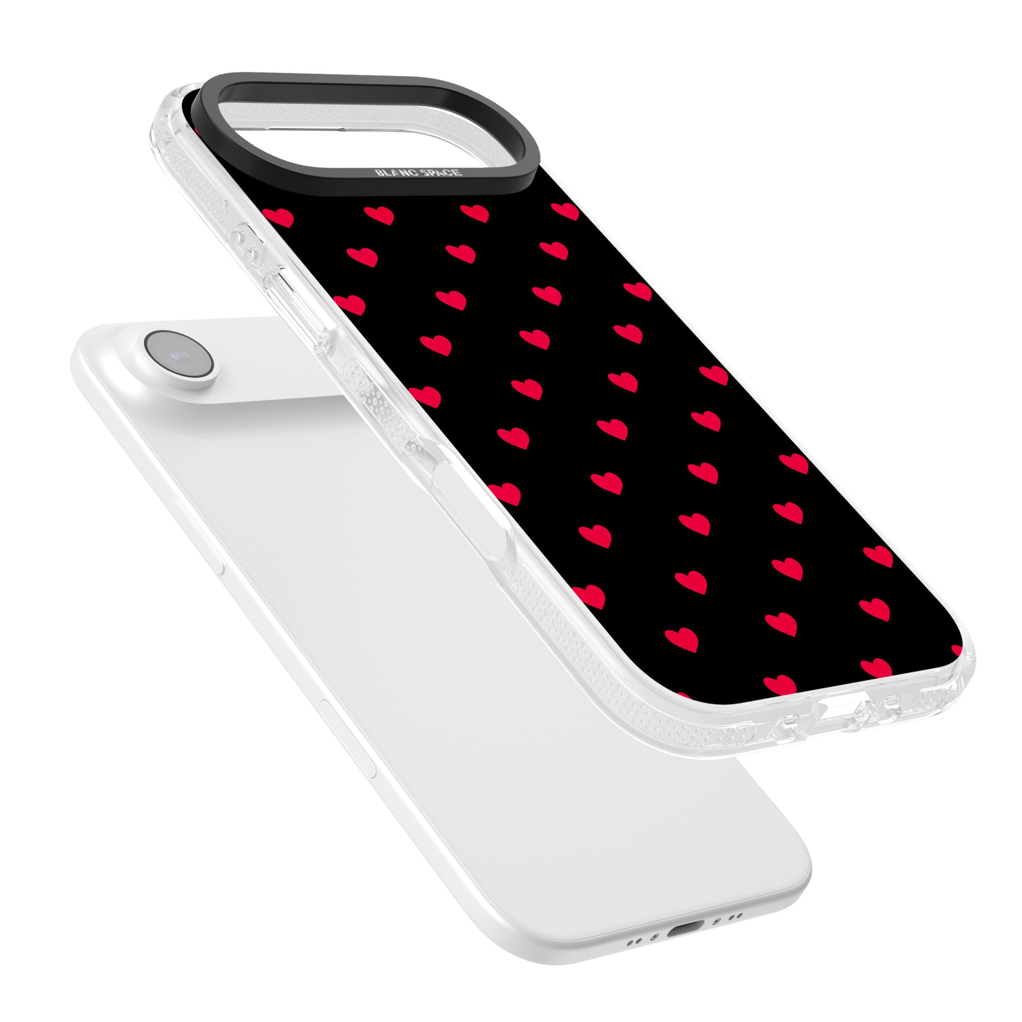 Small Heart Pattern: Red & iPhone 17 Air Impact Air Clear Phone Case Colours