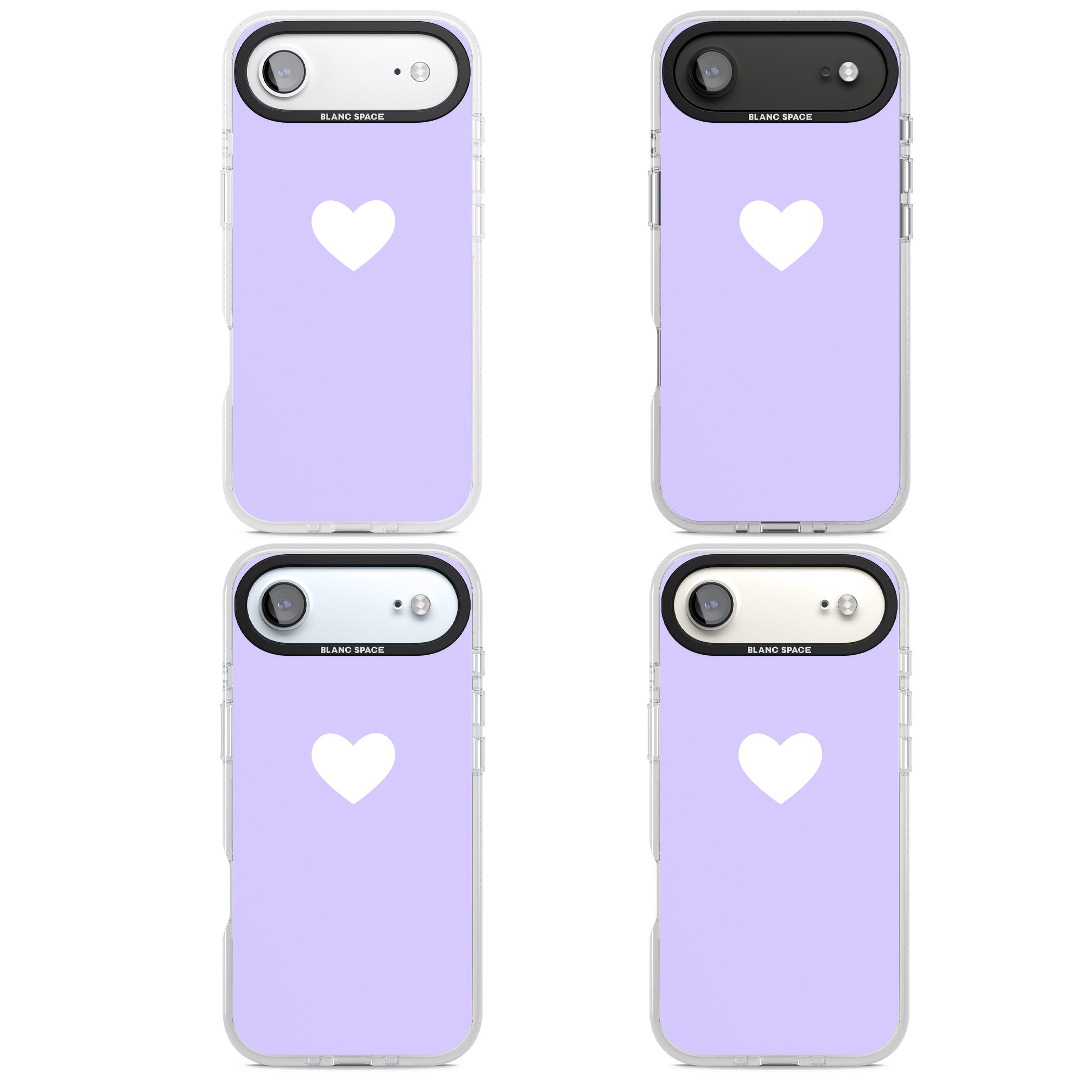 Pale Purple Heart iPhone 17 Air Impact Air Clear Phone Case APT Impact Protection