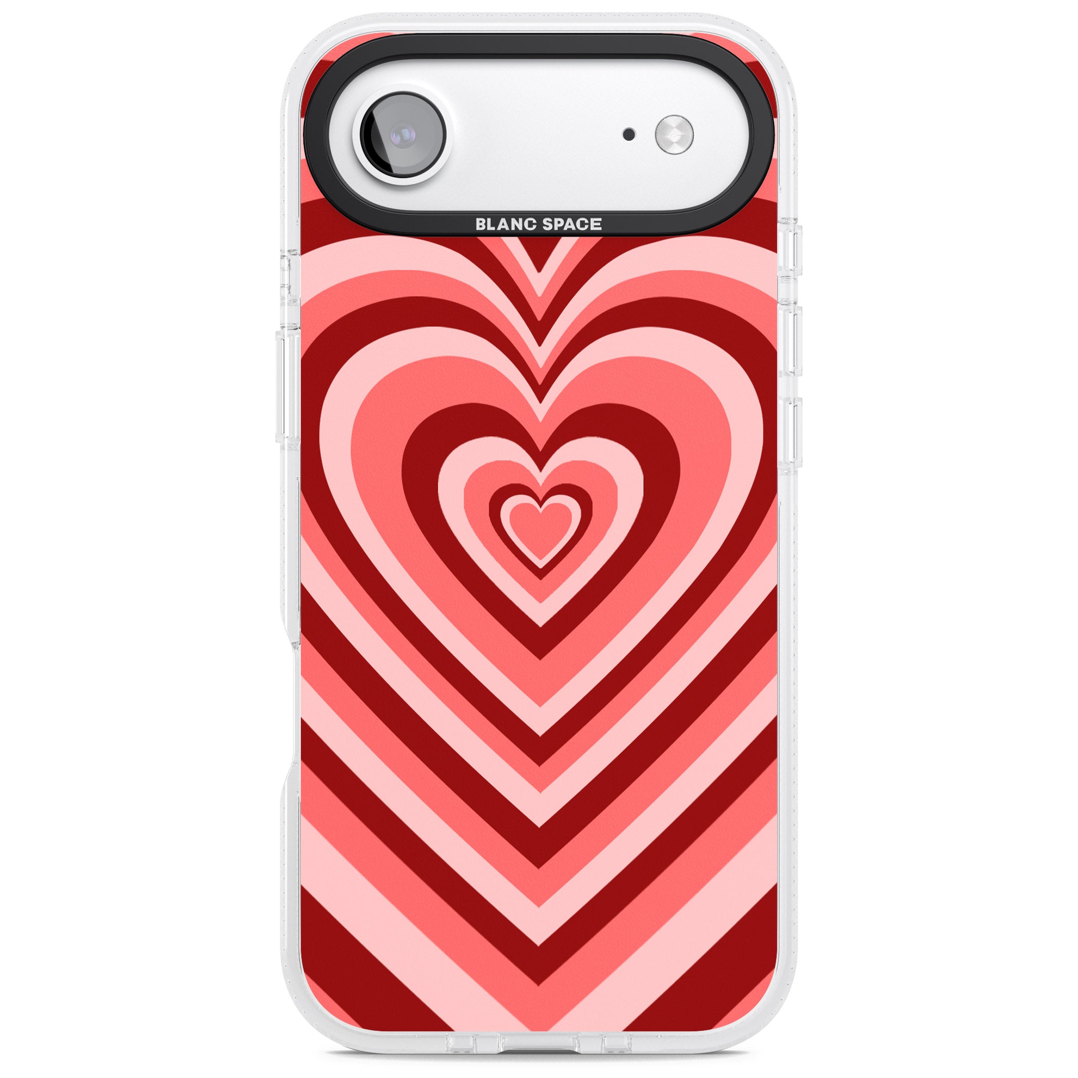 Red Heart Illusion iPhone 17 Air Impact Air Clear Phone Case