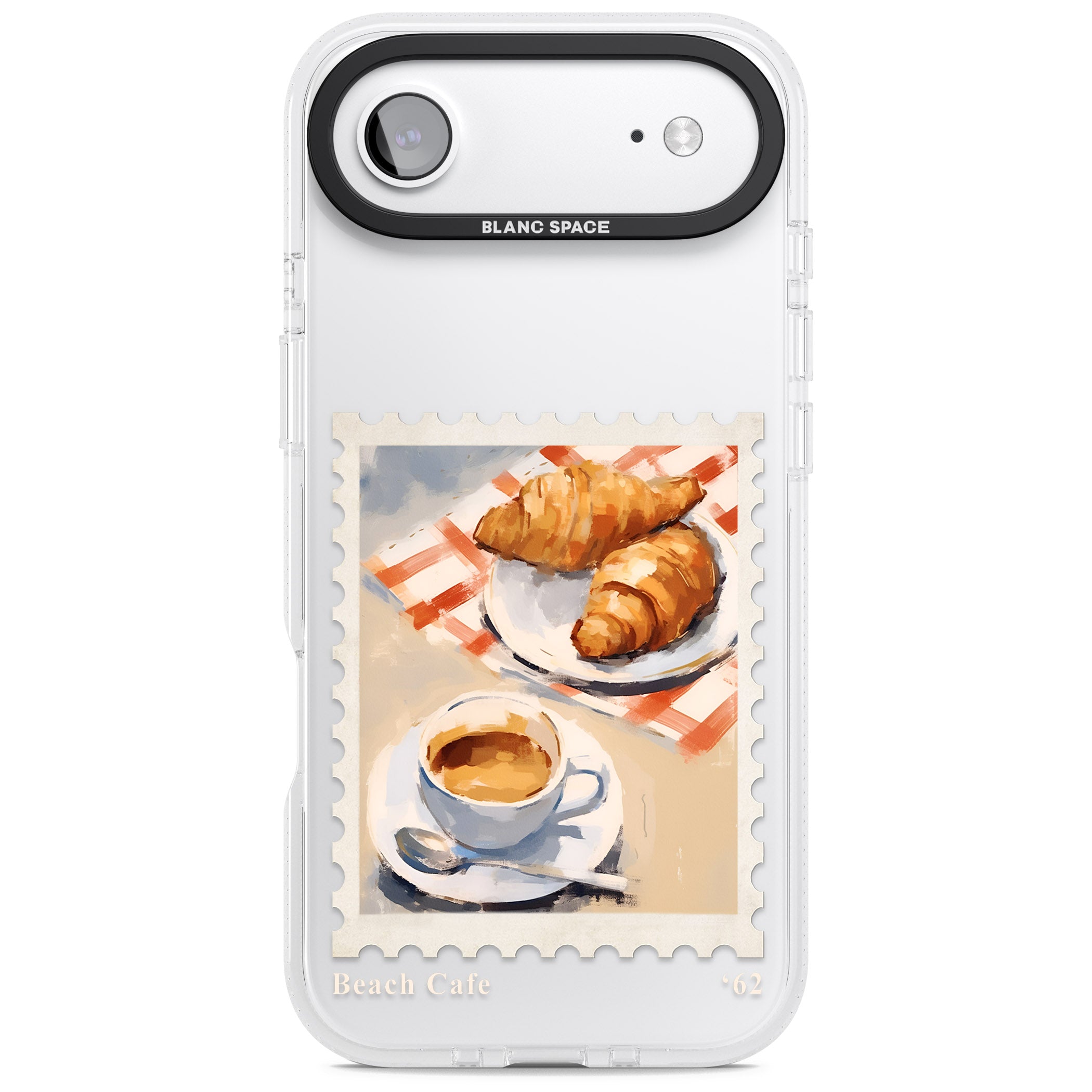 Cafe Stamp iPhone 17 Air Impact Air Clear Phone Case