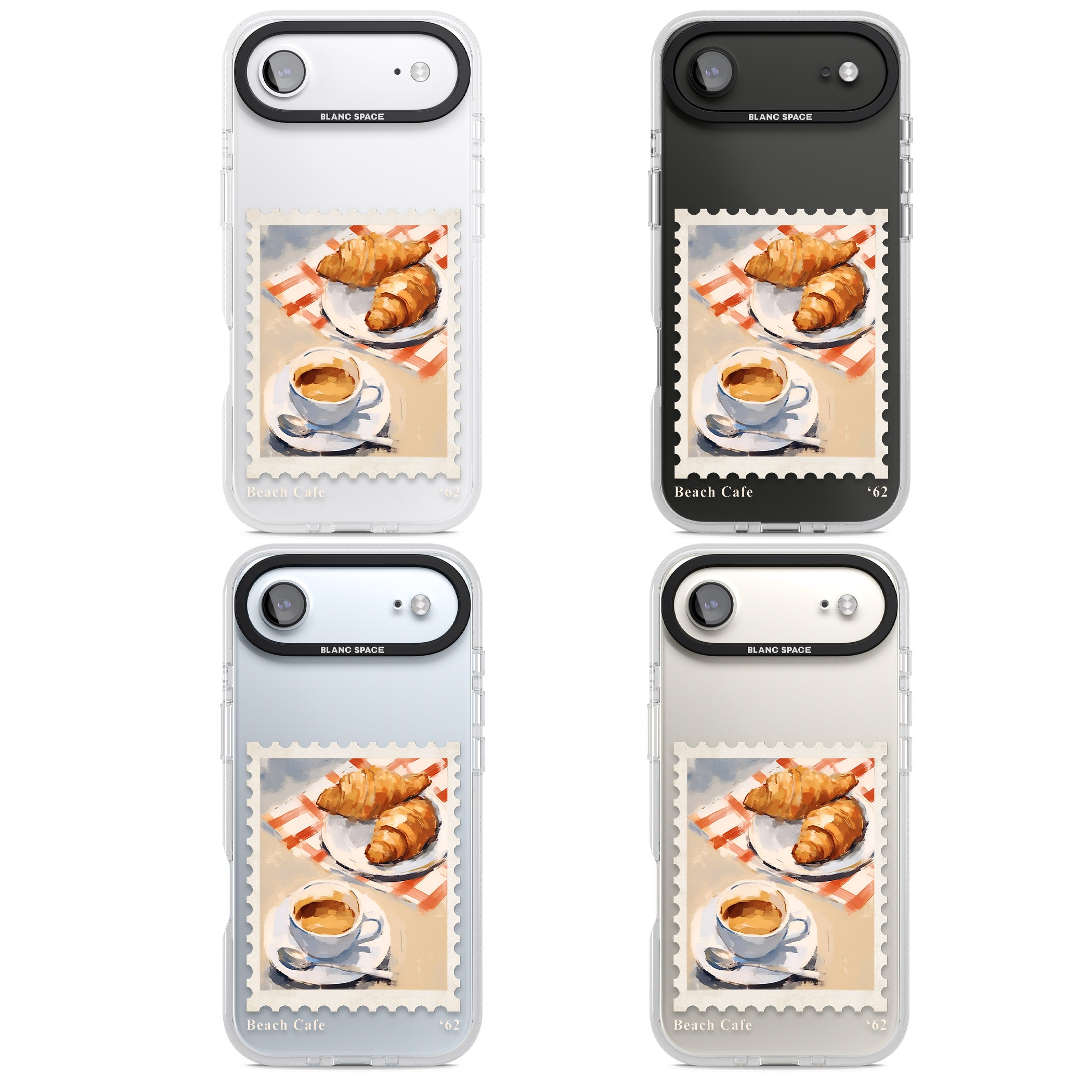Cafe Stamp iPhone 17 Air Impact Air Clear Phone Case APT Impact Protection