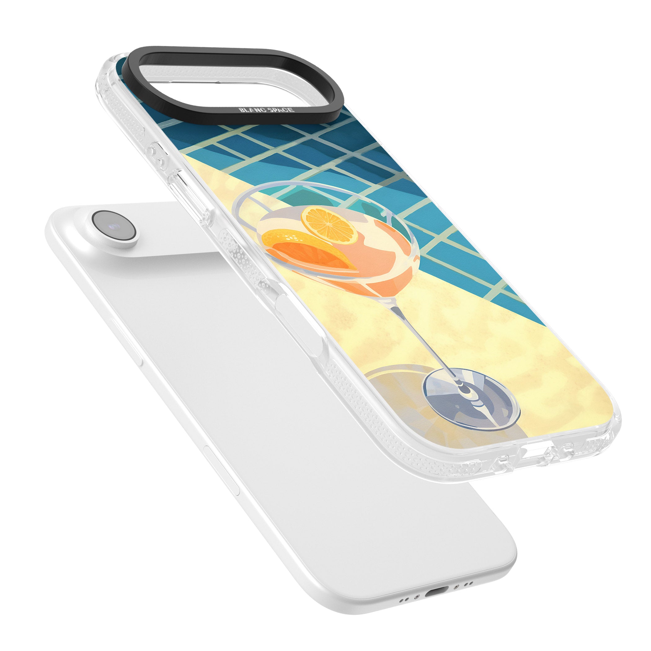 Poolside Citrus Cocktail iPhone 17 Air Impact Air Clear Phone Case Colours