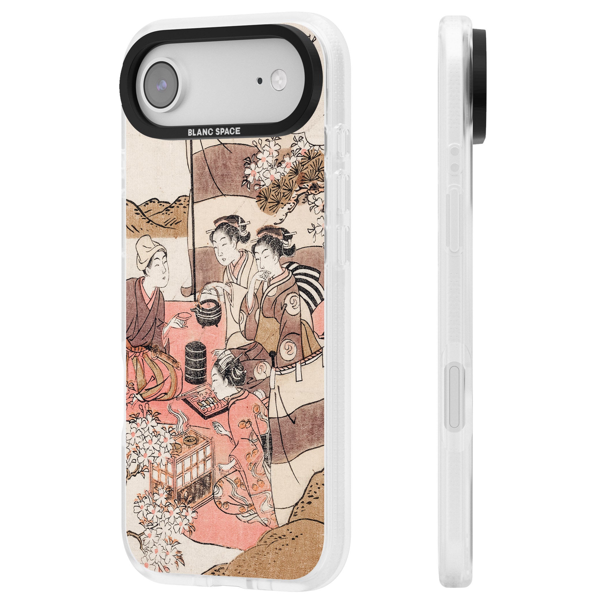 Japanese Afternoon Tea iPhone 17 Air Impact Air Clear Phone Case Side Profile