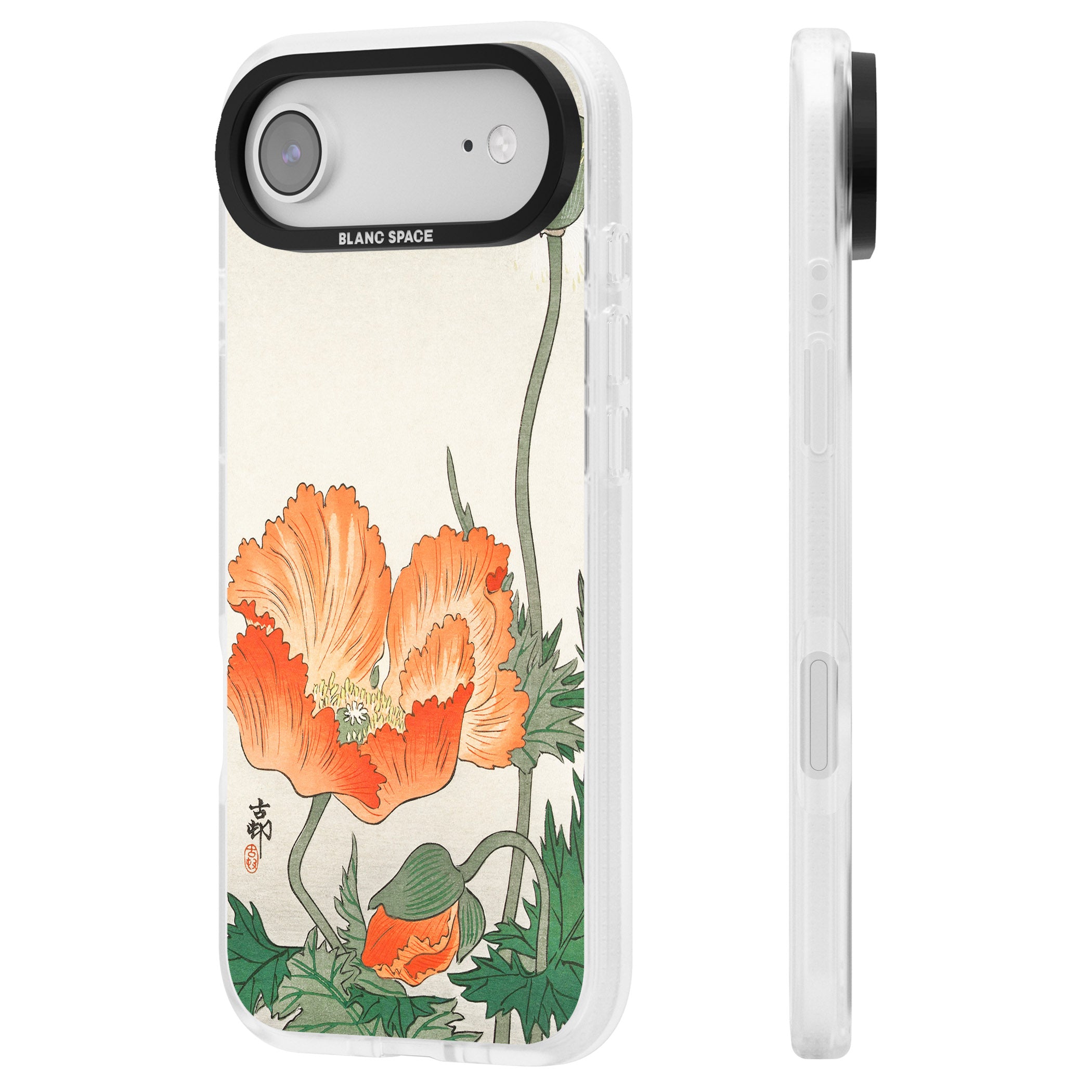 Birds And Plants By Ohara Koson iPhone 17 Air Impact Air Clear Phone Case Side Profile