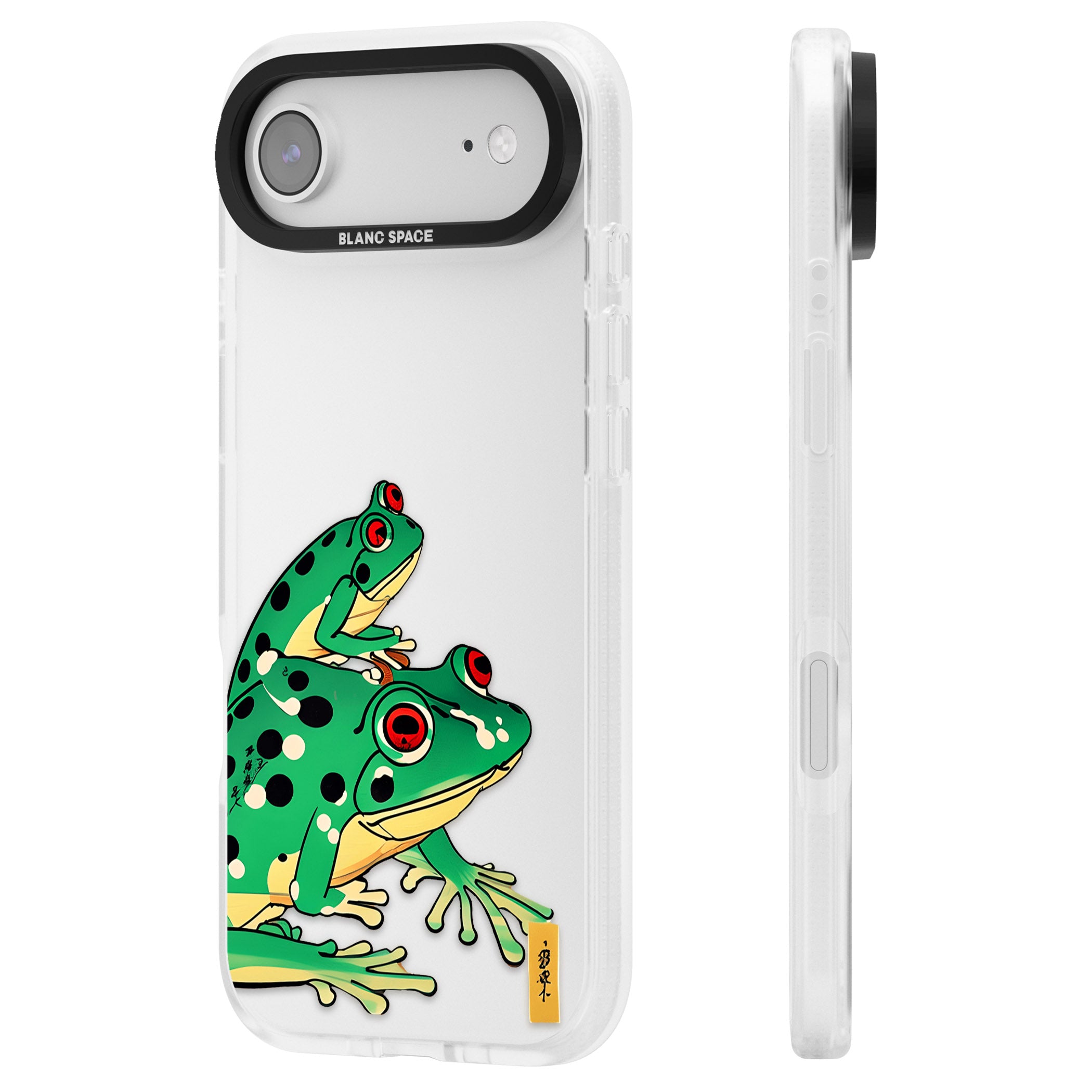 Matsumoto Hoji Frog Green iPhone 17 Air Impact Air Clear Phone Case Side Profile