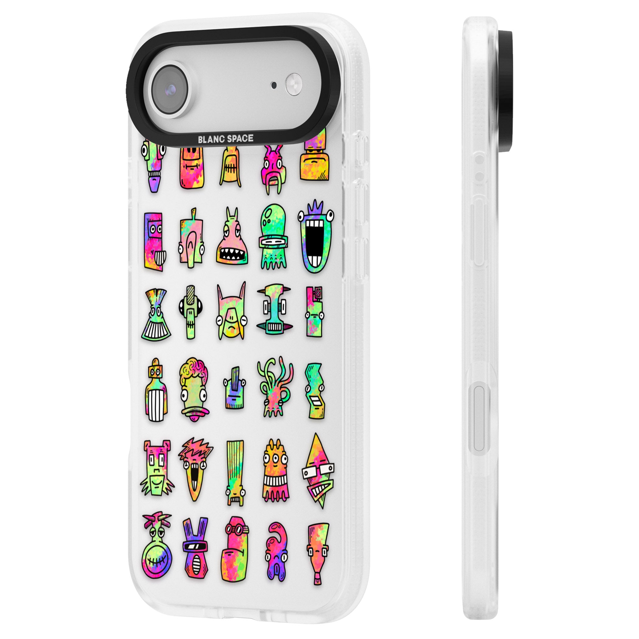 Splashy Friends iPhone 17 Air Impact Air Clear Phone Case Side Profile