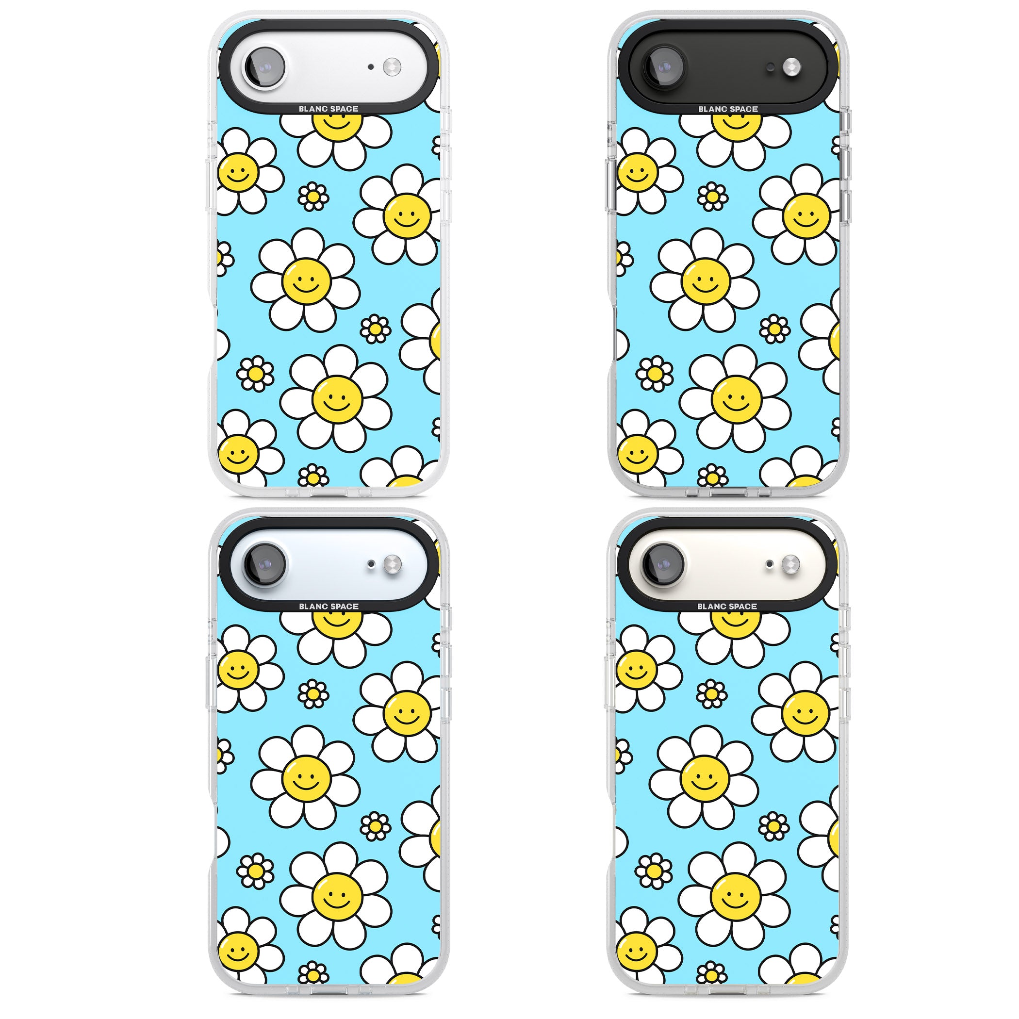 Daisy Faces Kawaii Pattern iPhone 17 Air Impact Air Clear Phone Case APT Impact Protection