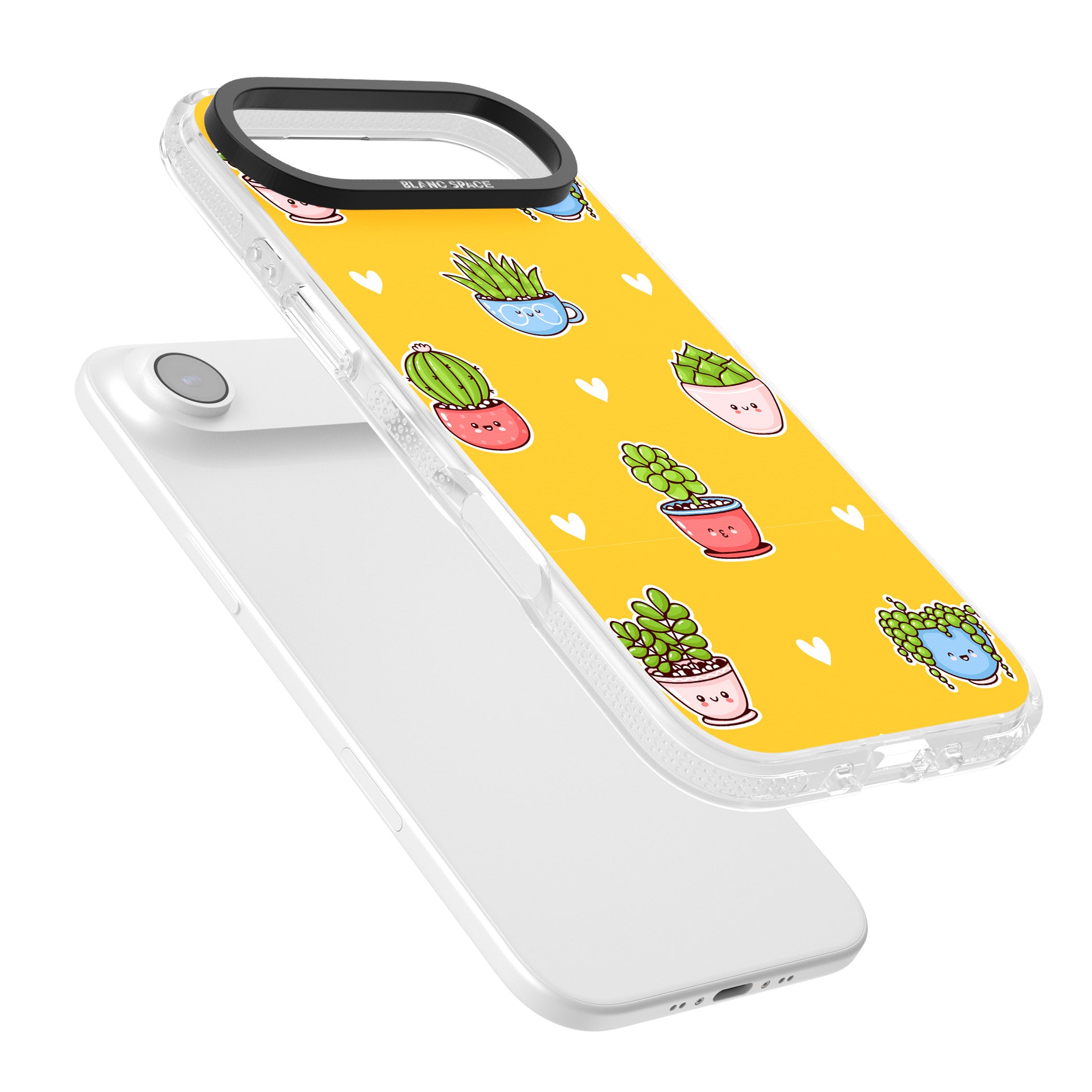 Plant Faces Kawaii Pattern iPhone 17 Air Impact Air Clear Phone Case Colours