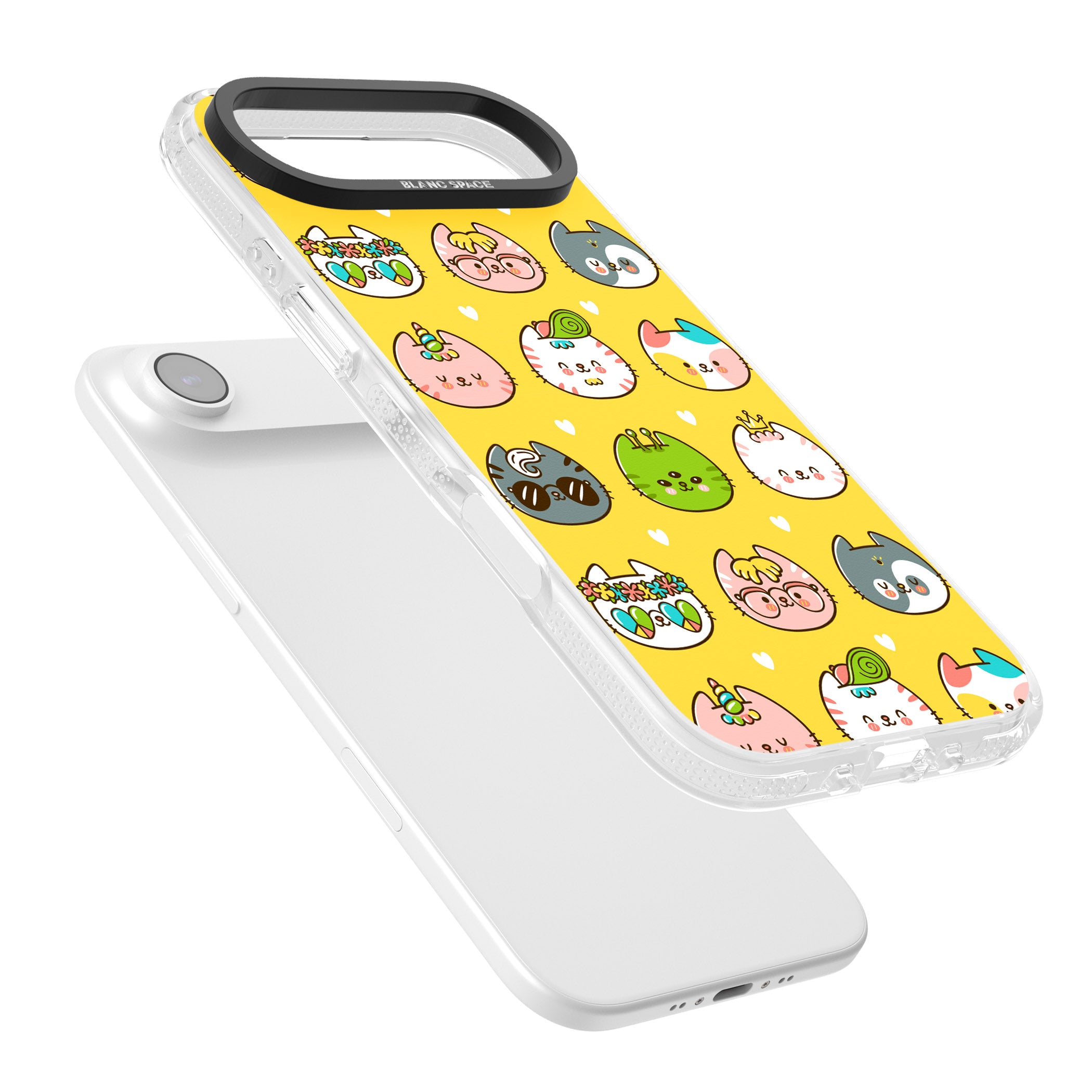 Mythical Cats Kawaii Pattern iPhone 17 Air Impact Air Clear Phone Case Colours