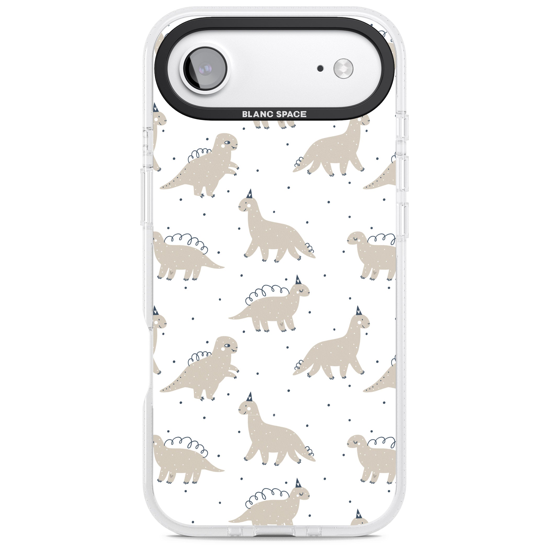 Party Dino Pattern iPhone 17 Air Impact Air Clear Phone Case