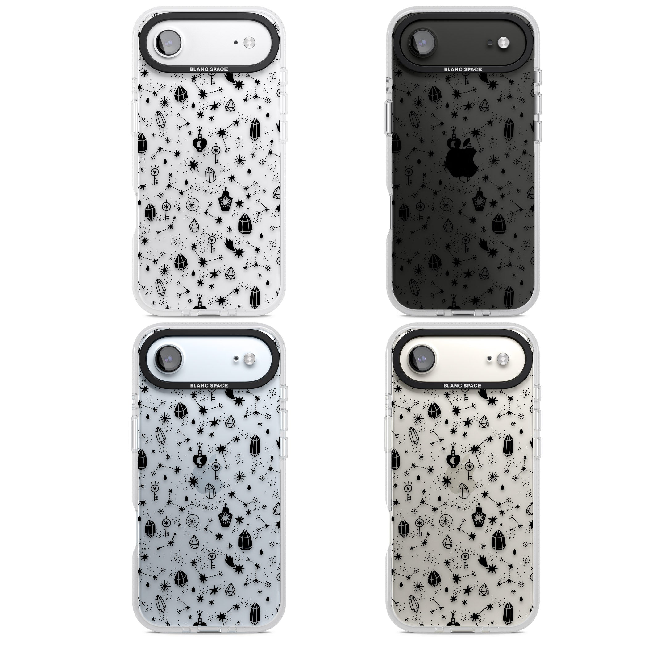 Black Cosmic Crystal iPhone 17 Air Impact Air Clear Phone Case APT Impact Protection