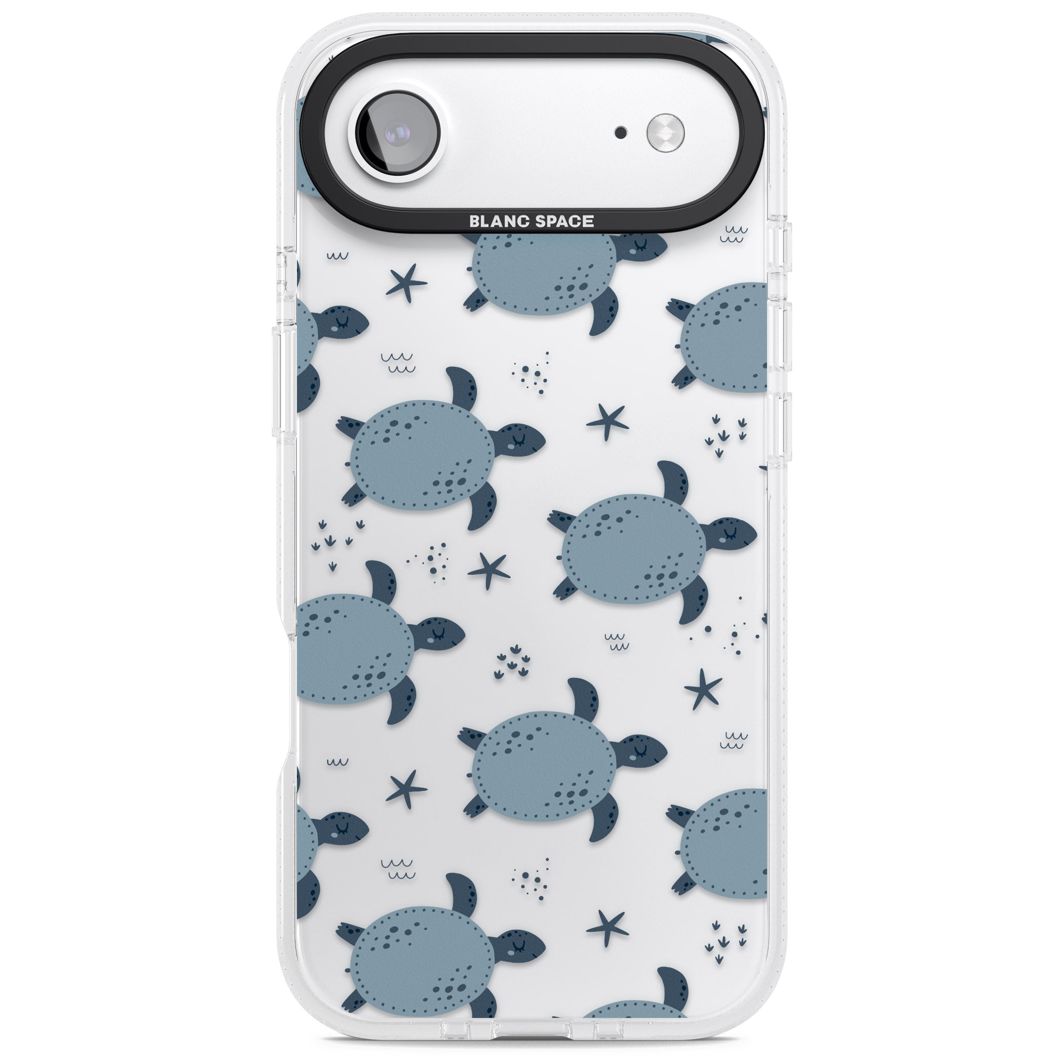 Under The Sea Patterns Sea Turtles (Clear) iPhone 17 Air Impact Air Clear Phone Case