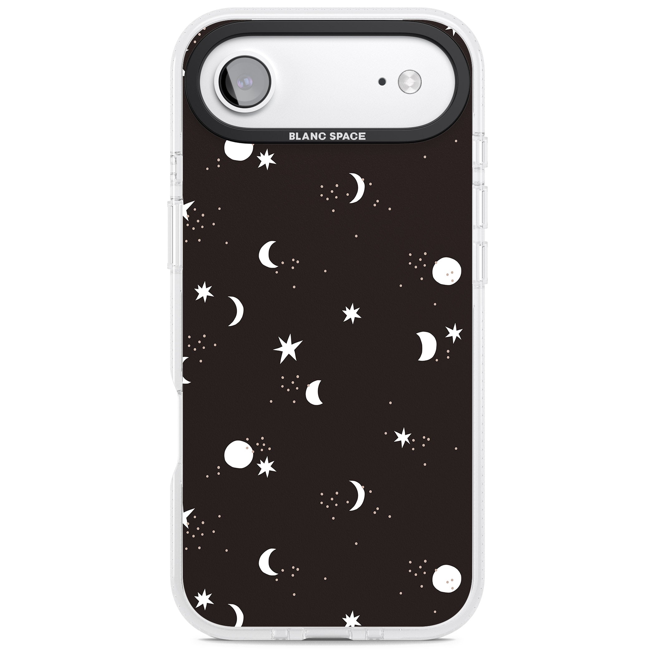 Funky Moons & Stars iPhone 17 Air Impact Air Clear Phone Case
