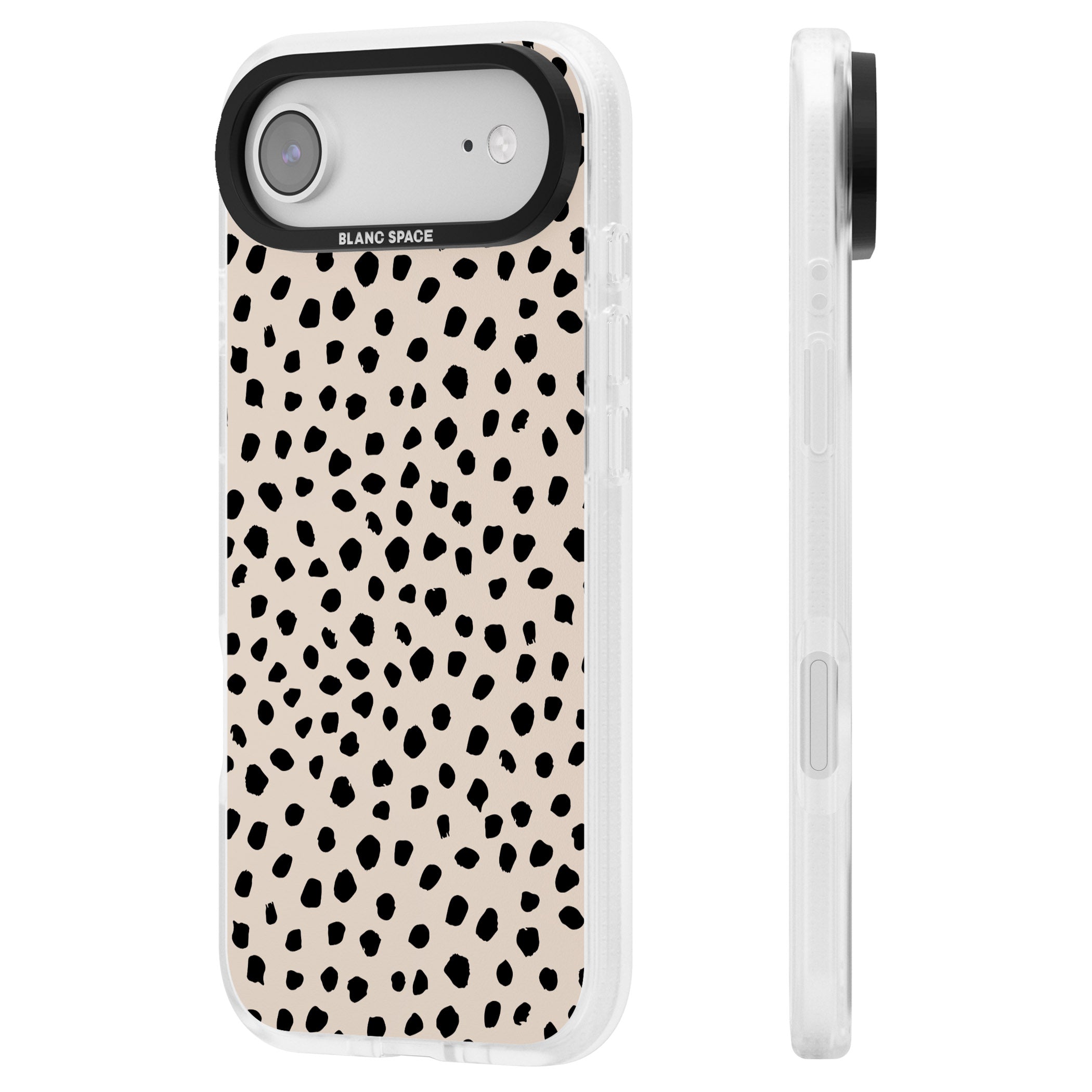 Almond Latte iPhone 17 Air Impact Air Clear Phone Case Side Profile