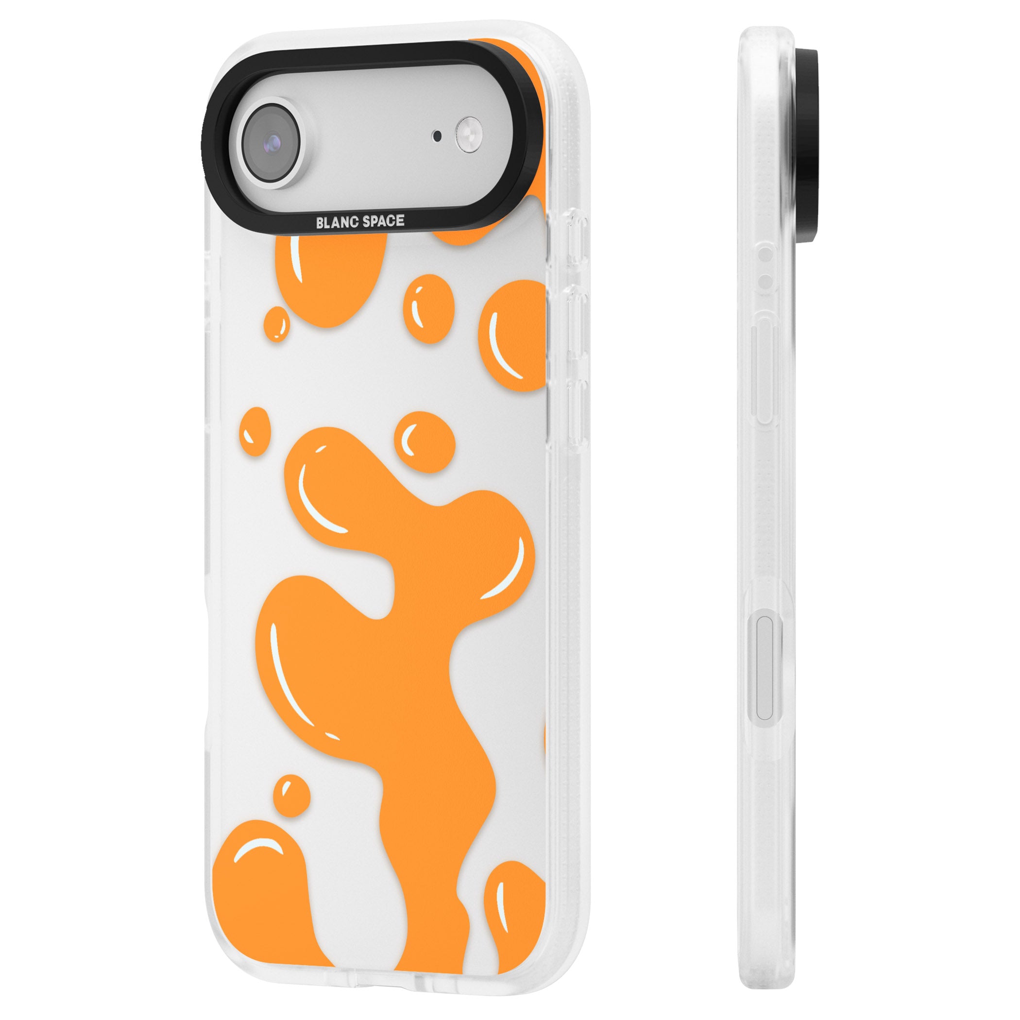 Orange Lava Lamp iPhone 17 Air Impact Air Clear Phone Case Side Profile