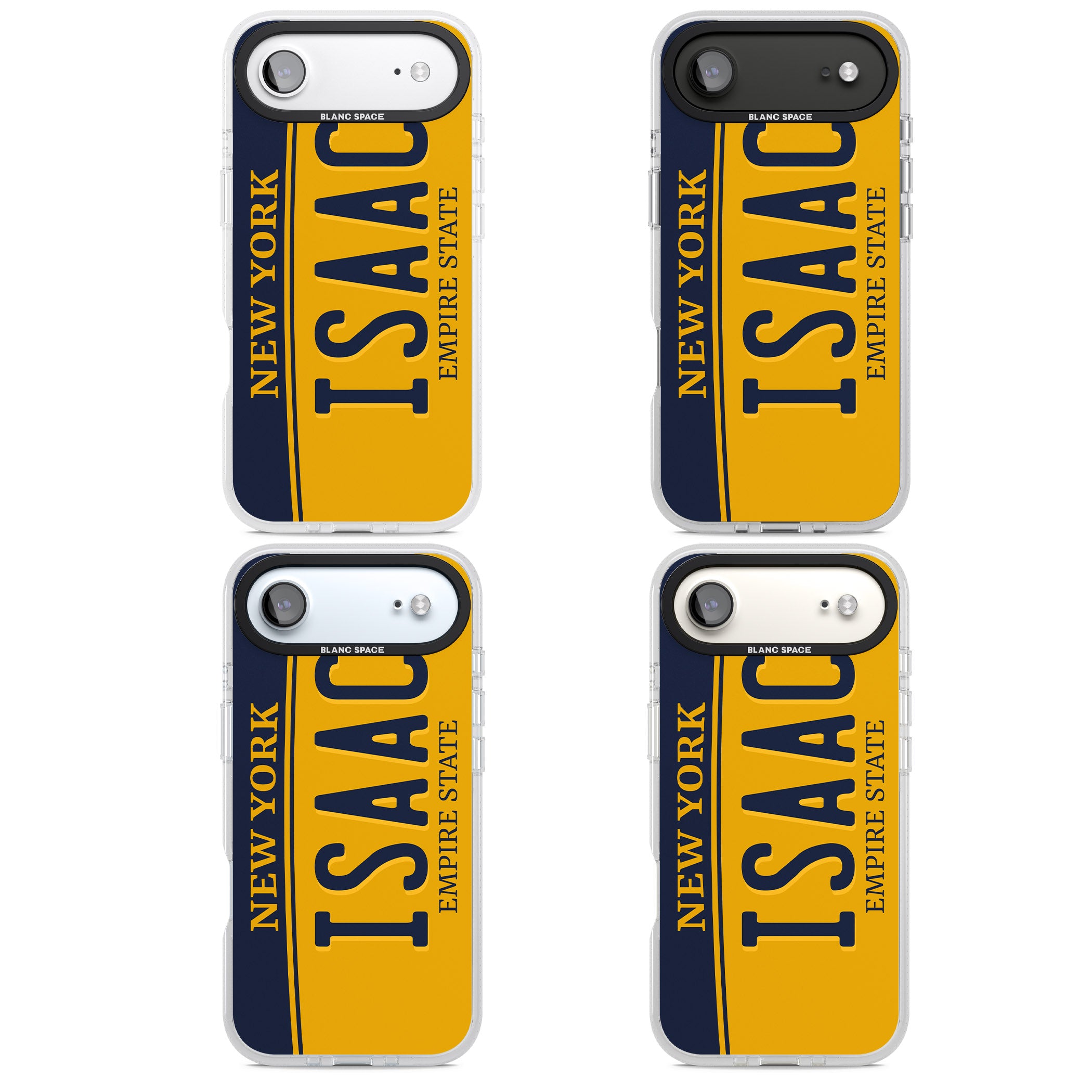 Personalised New York License Plate iPhone 17 Air Impact Air Clear Phone Case APT Impact Protection