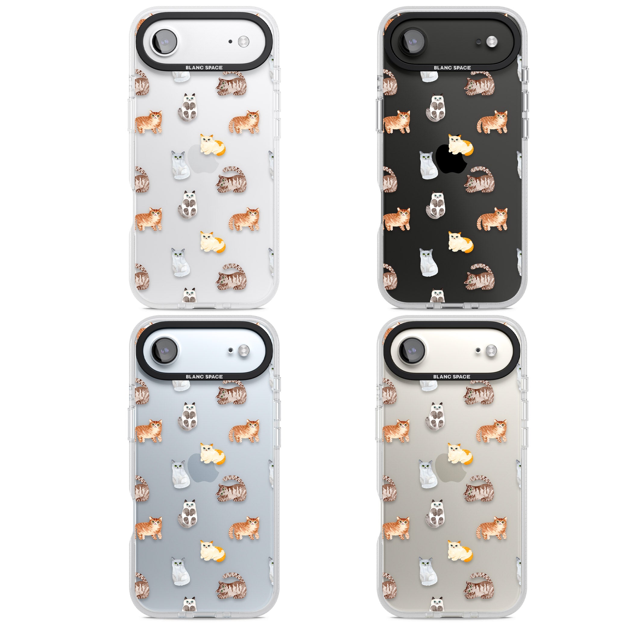 Cute Cat Pattern Classic iPhone 17 Air Impact Air Clear Phone Case APT Impact Protection