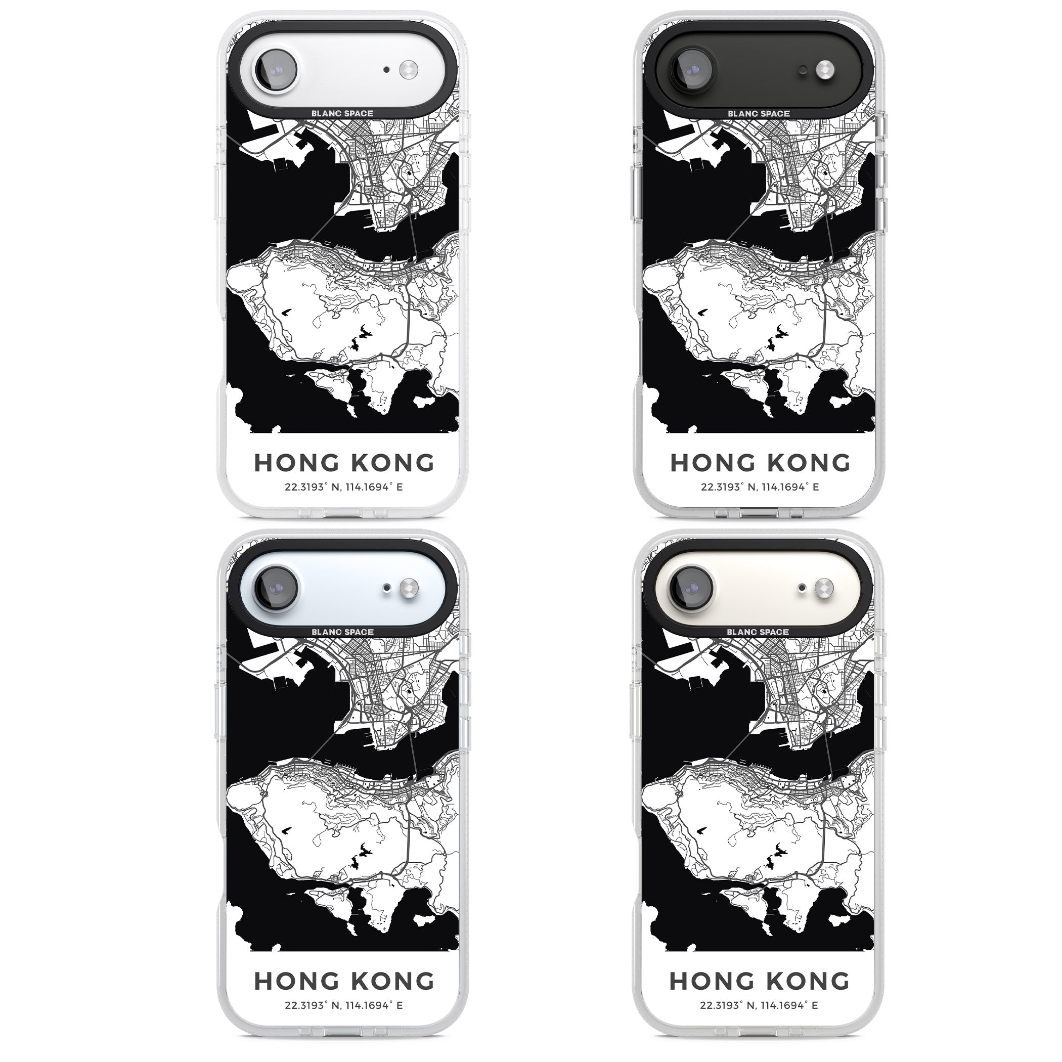 Hong Kong Map iPhone 17 Air Impact Air Clear Phone Case APT Impact Protection