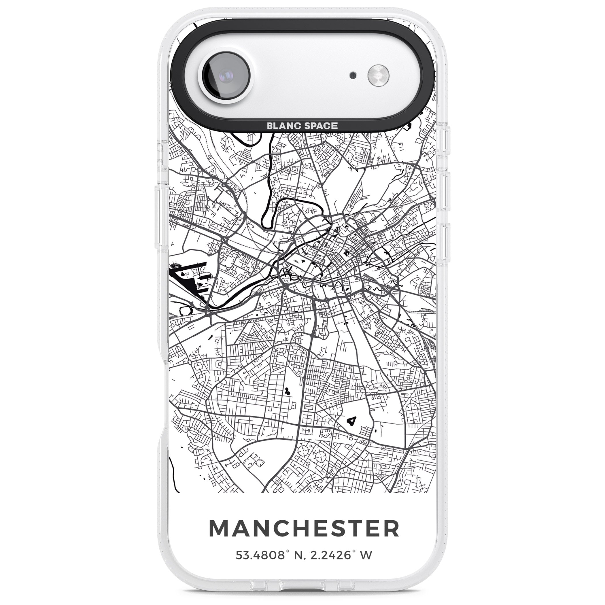 Manchester Map iPhone 17 Air Impact Air Clear Phone Case