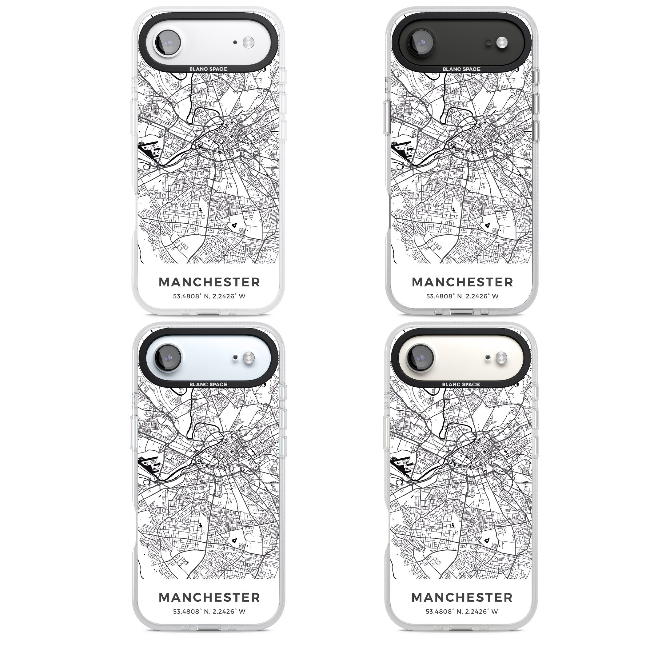 Manchester Map iPhone 17 Air Impact Air Clear Phone Case APT Impact Protection