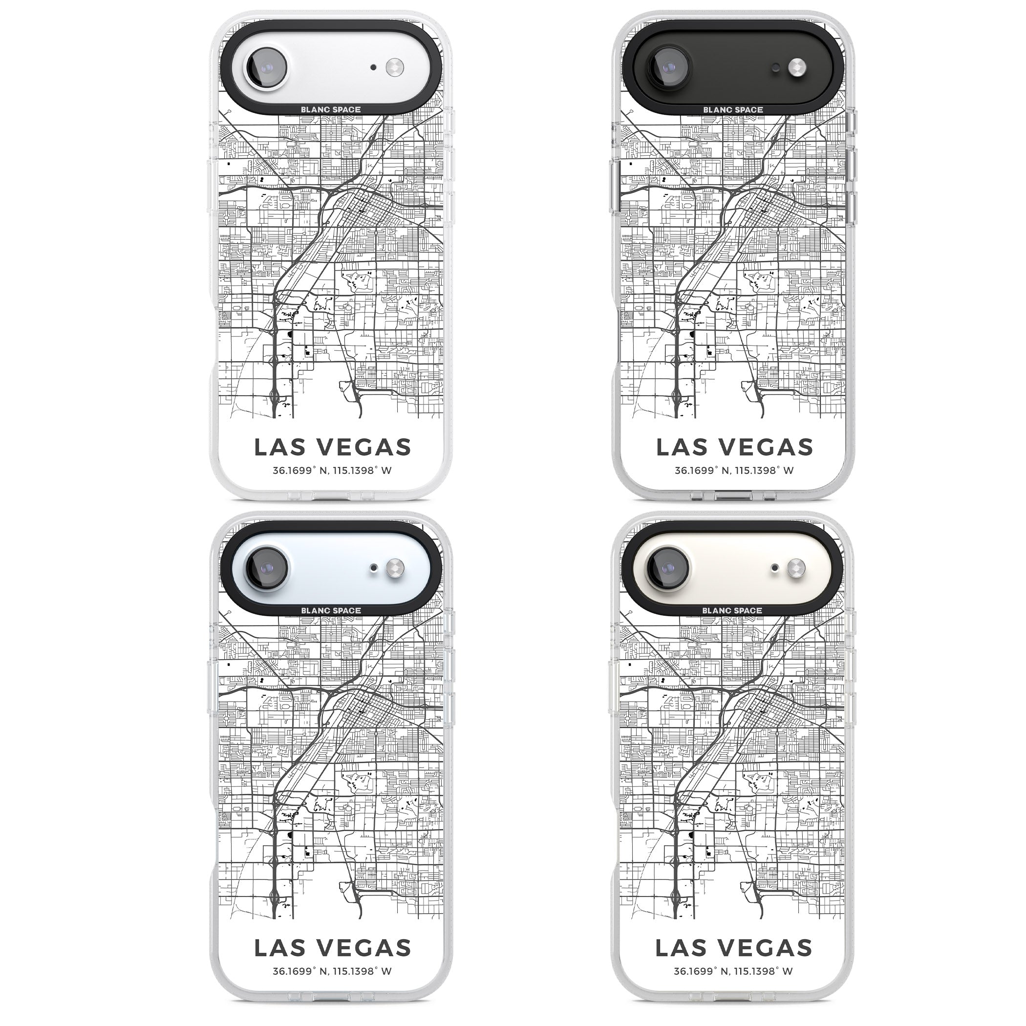 Las Vegas Map iPhone 17 Air Impact Air Clear Phone Case APT Impact Protection