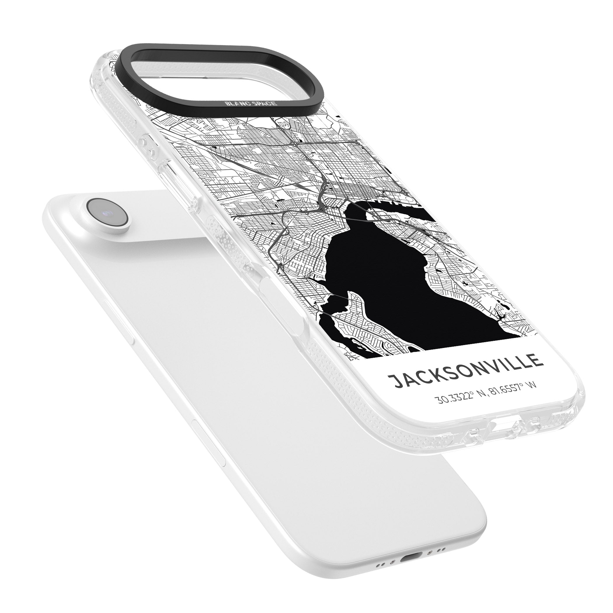 Jacksonville Map iPhone 17 Air Impact Air Clear Phone Case Colours