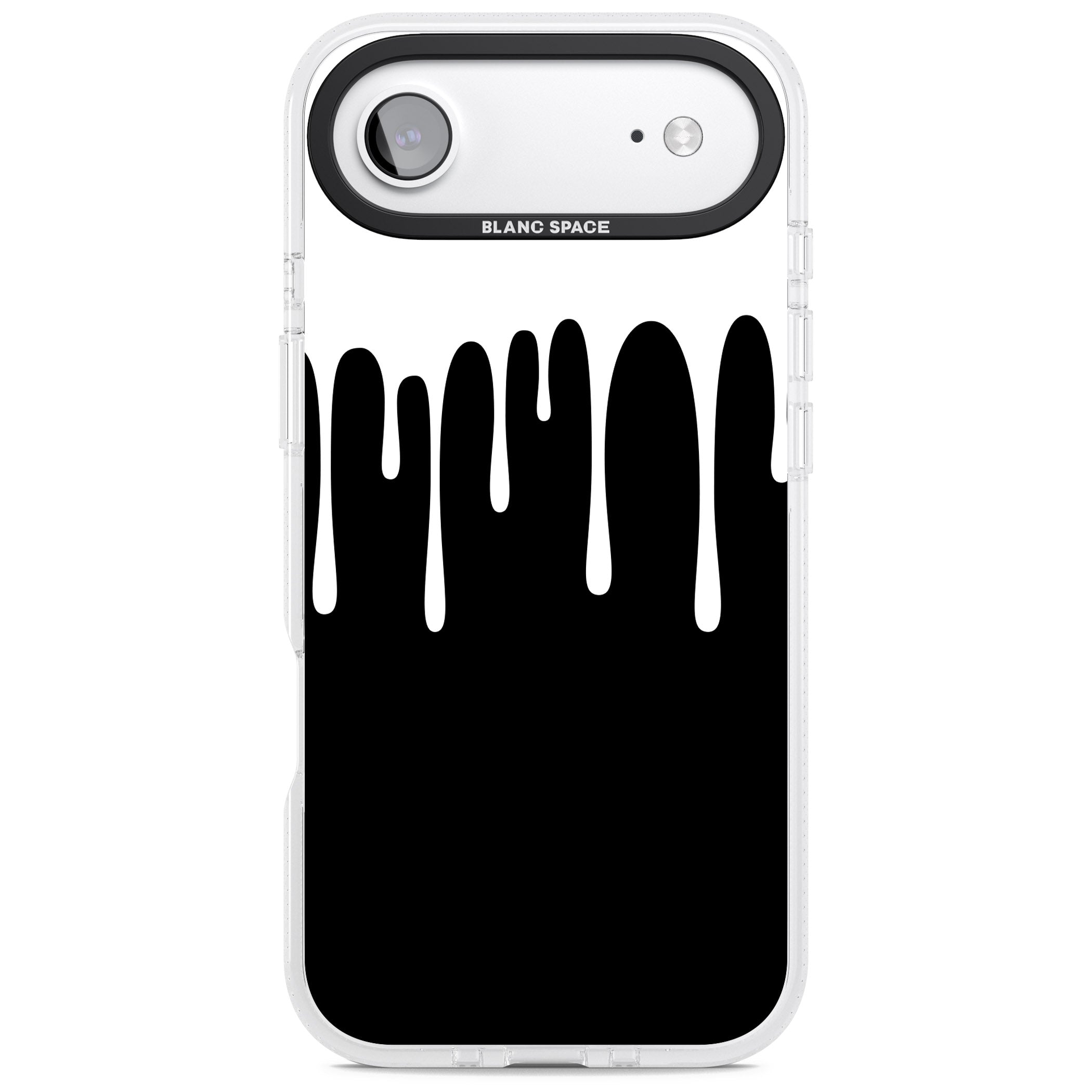 Melted Effect: White & Black iPhone 17 Air Impact Air Clear Phone Case