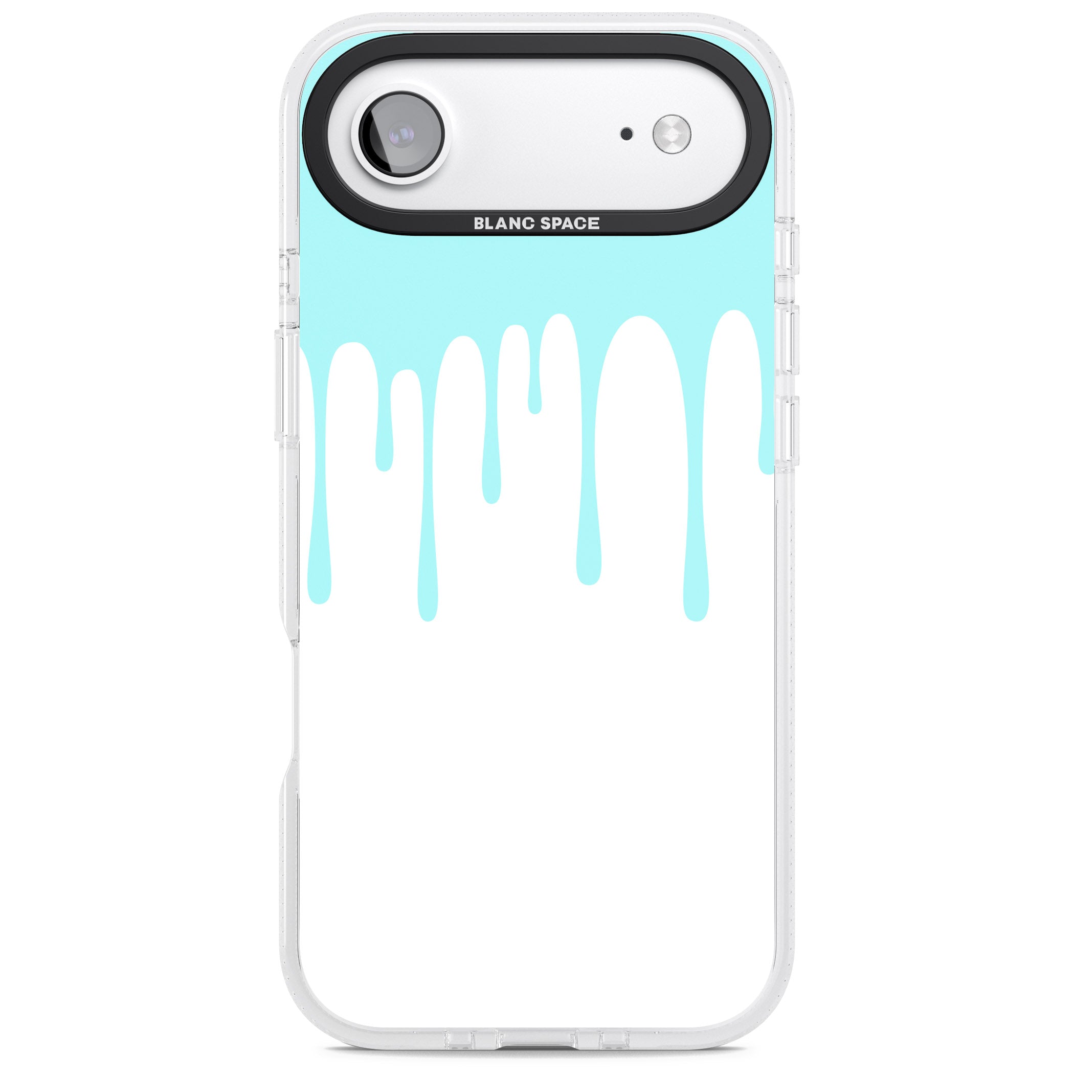 Melted Teal Drip iPhone 17 Air Impact Air Clear Phone Case