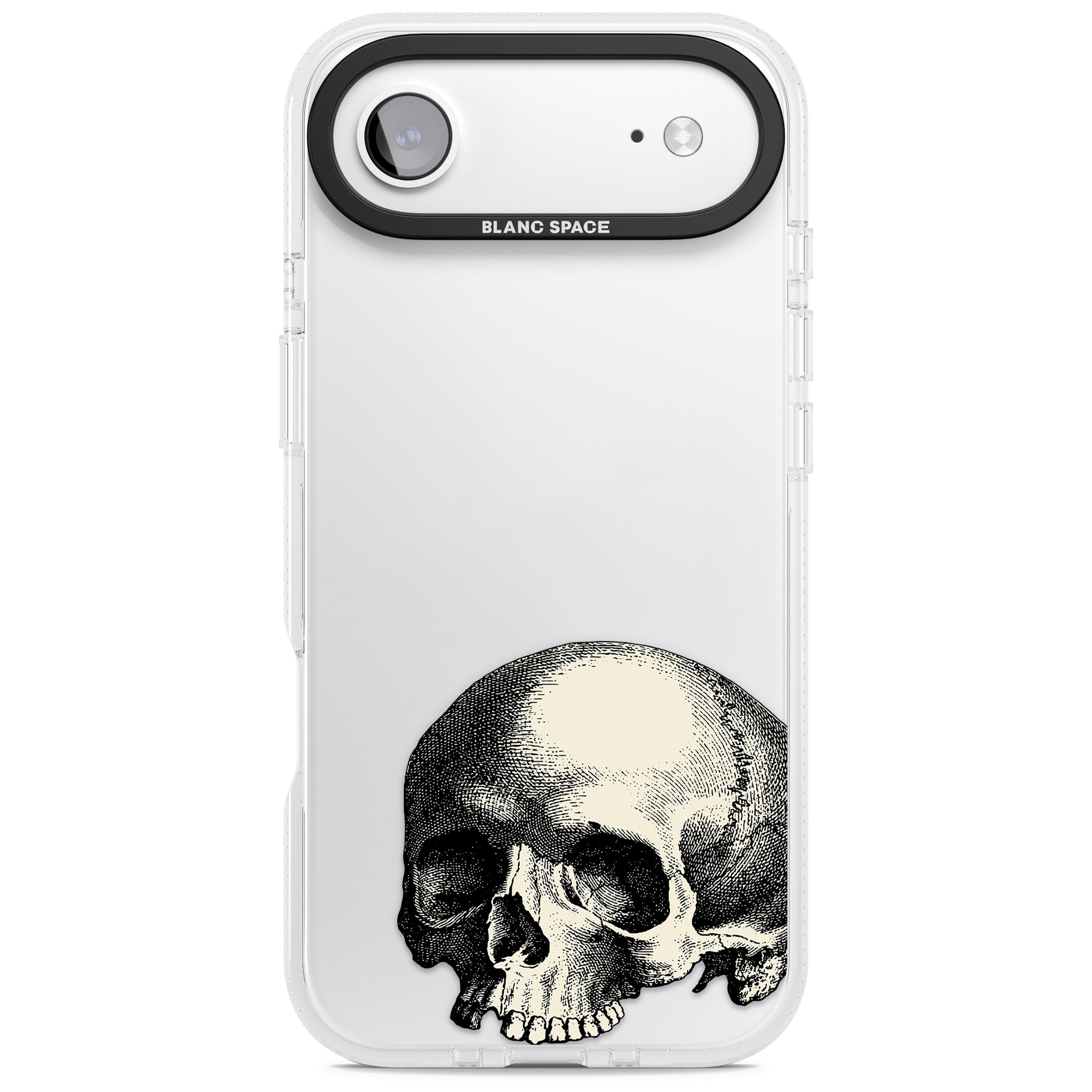 Minimal Vintage Skull iPhone 17 Air Impact Air Clear Phone Case