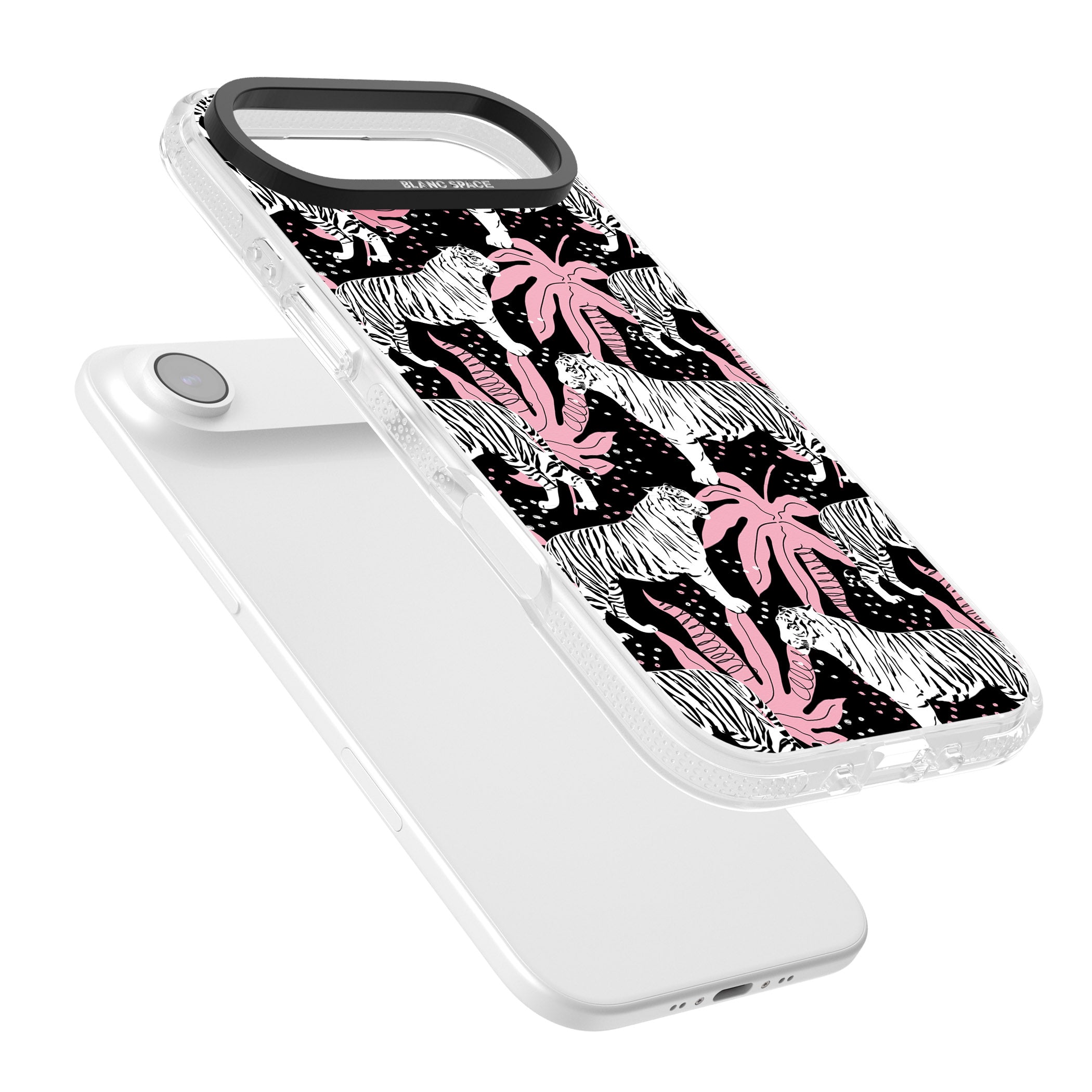 Pink Jungle Tiger iPhone 17 Air Impact Air Clear Phone Case Colours