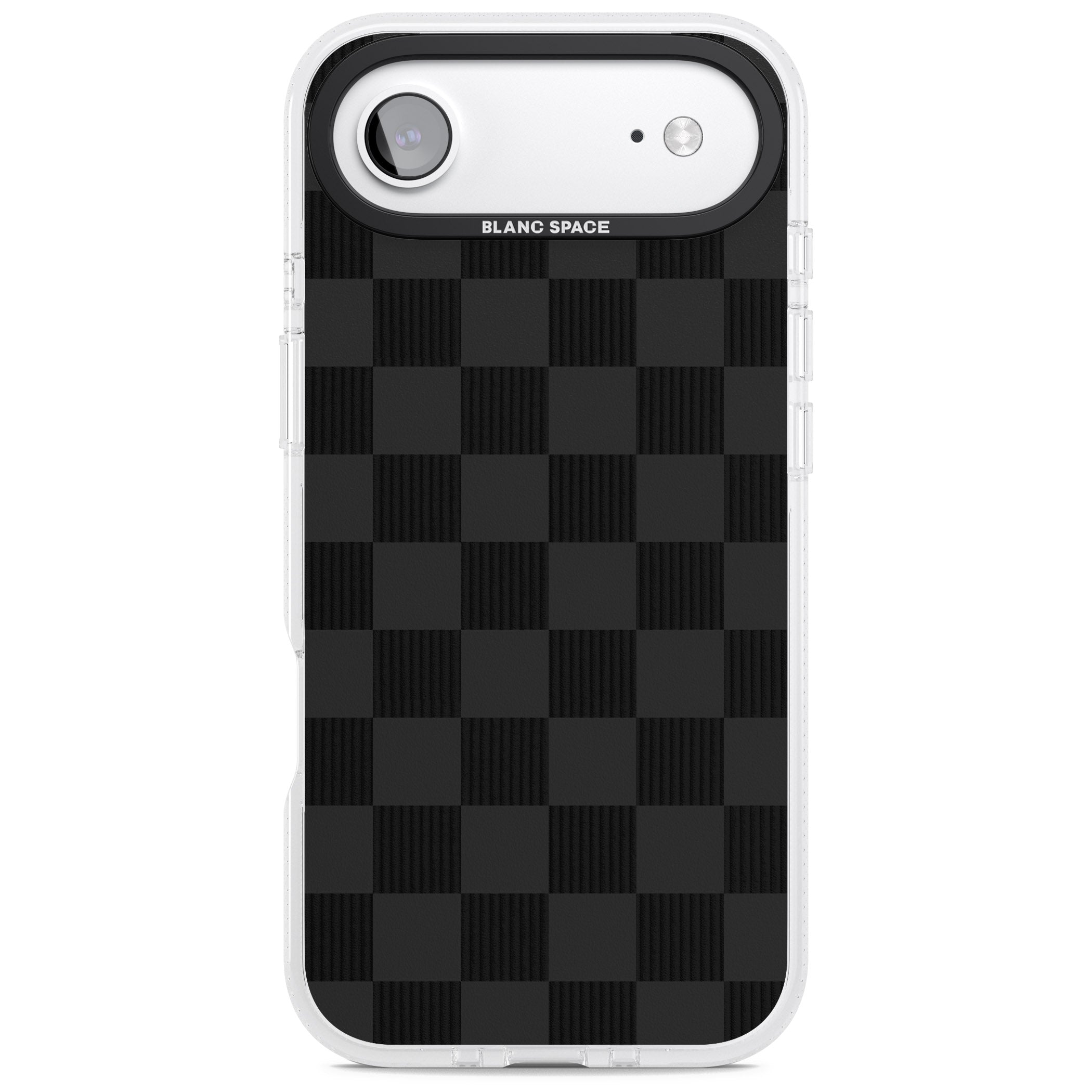 Black Checkered iPhone 17 Air Impact Air Clear Phone Case