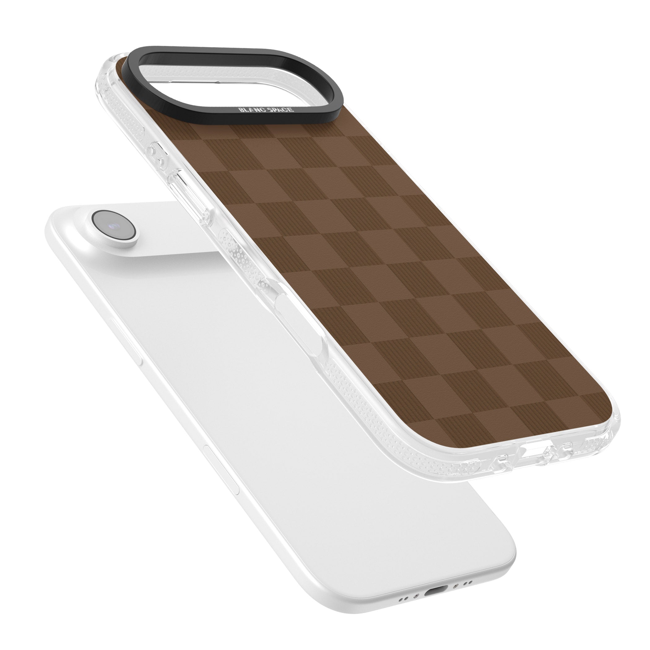 Chocolate Checkered iPhone 17 Air Impact Air Clear Phone Case Colours