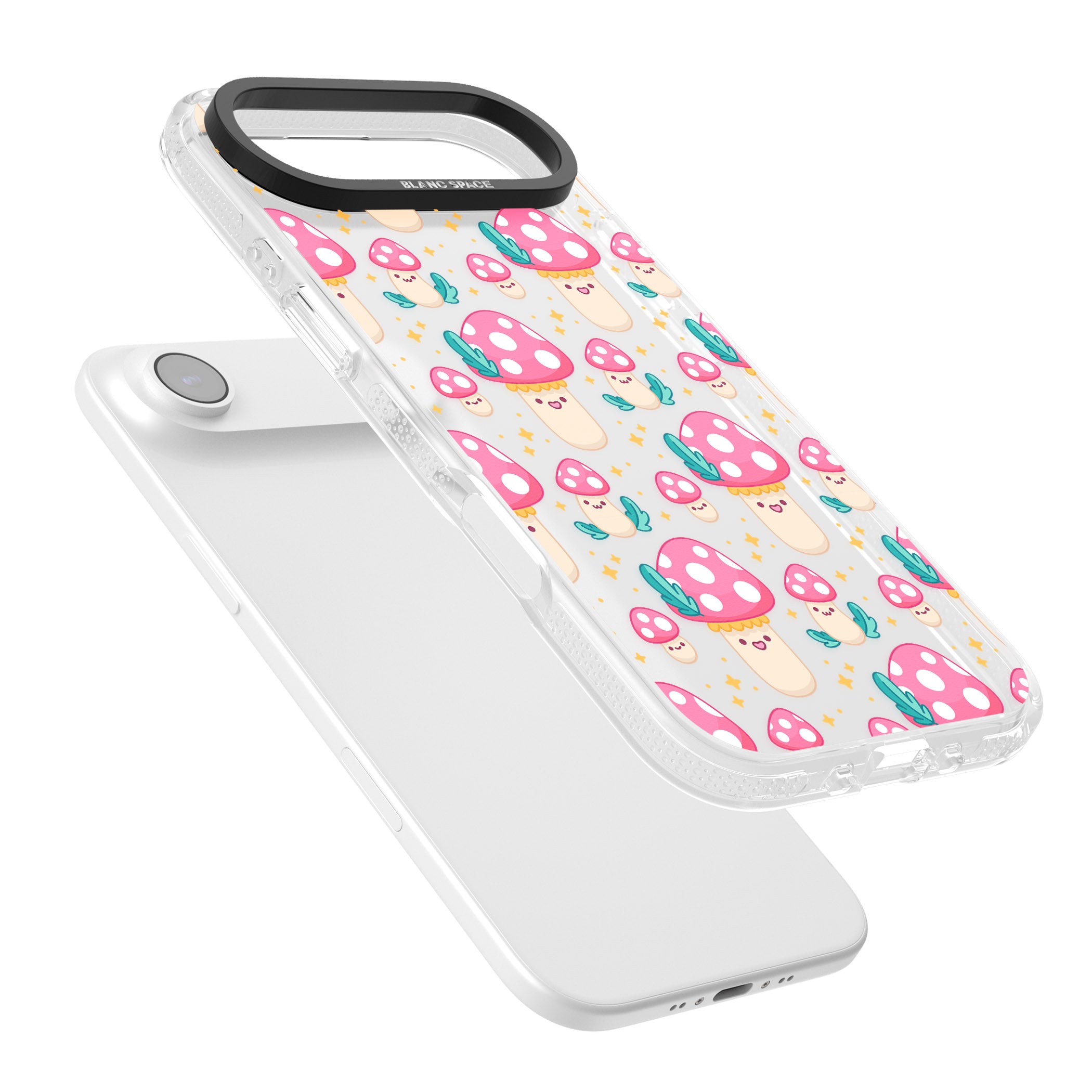 Cute Mushroom Pattern iPhone 17 Air Impact Air Clear Phone Case Colours
