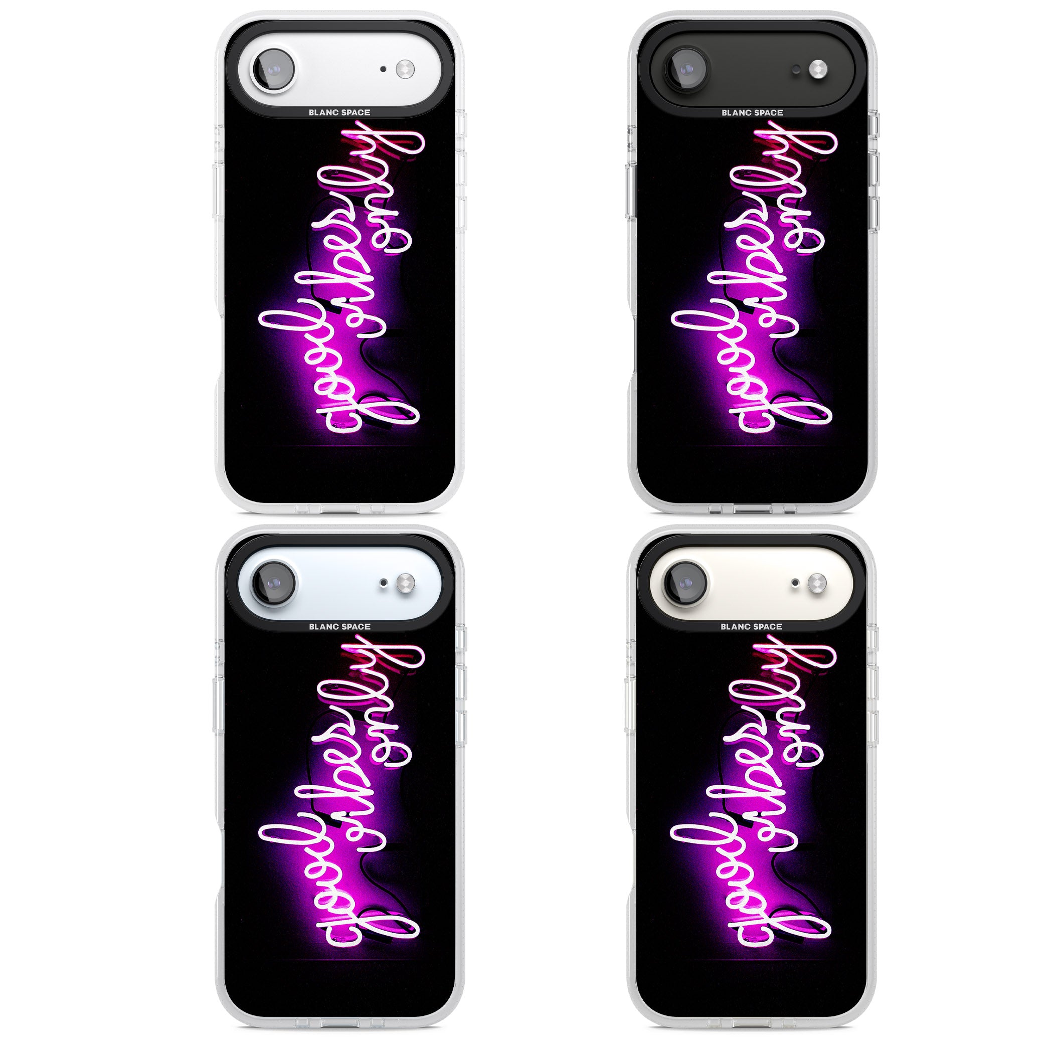 Good Vibes Only Neon Glow iPhone 17 Air Impact Air Clear Phone Case APT Impact Protection