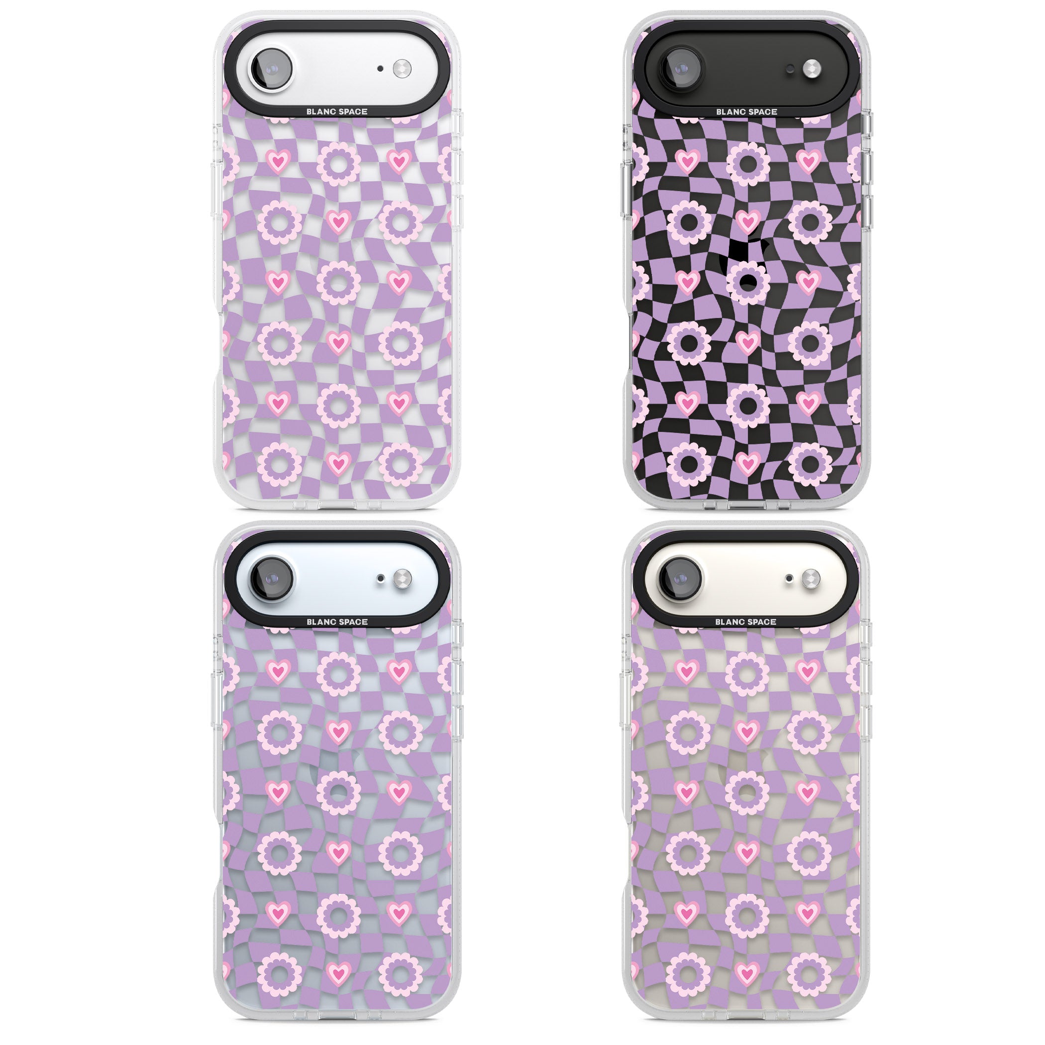 Checkered Love Pattern iPhone 17 Air Impact Air Clear Phone Case APT Impact Protection