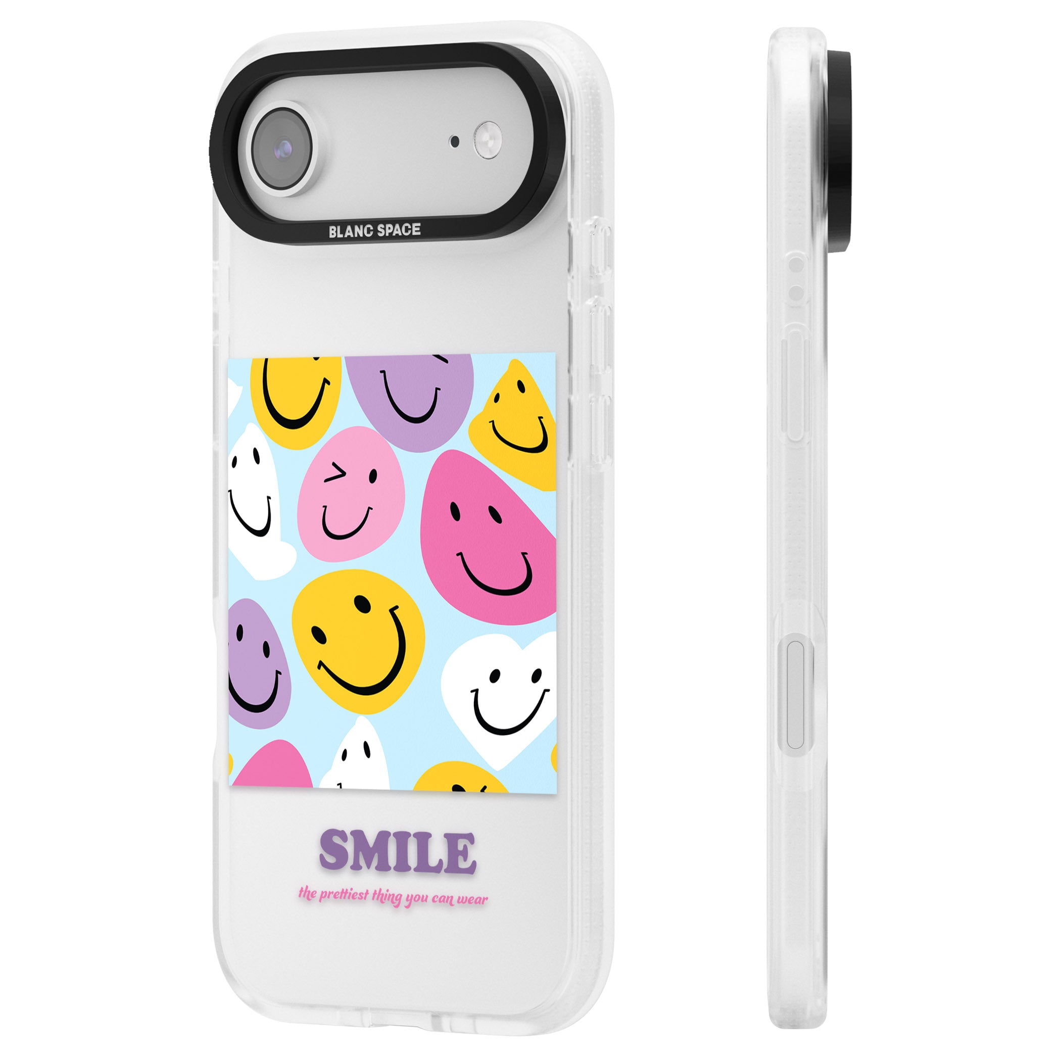 A Smile iPhone 17 Air Impact Air Clear Phone Case Side Profile