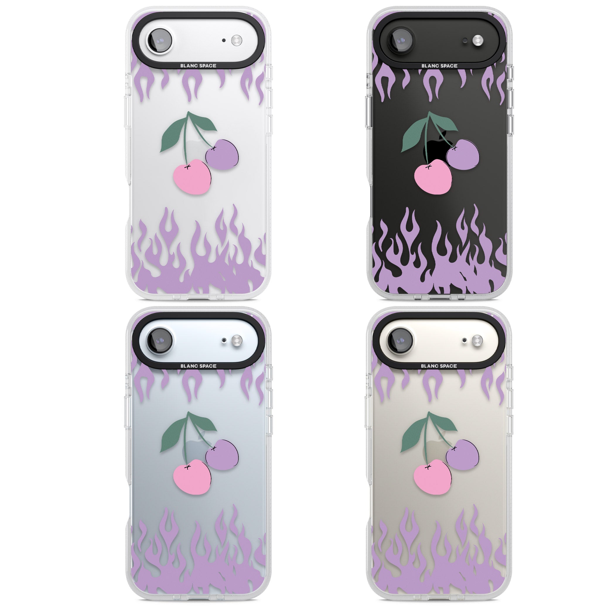Cherries N' Flames iPhone 17 Air Impact Air Clear Phone Case APT Impact Protection