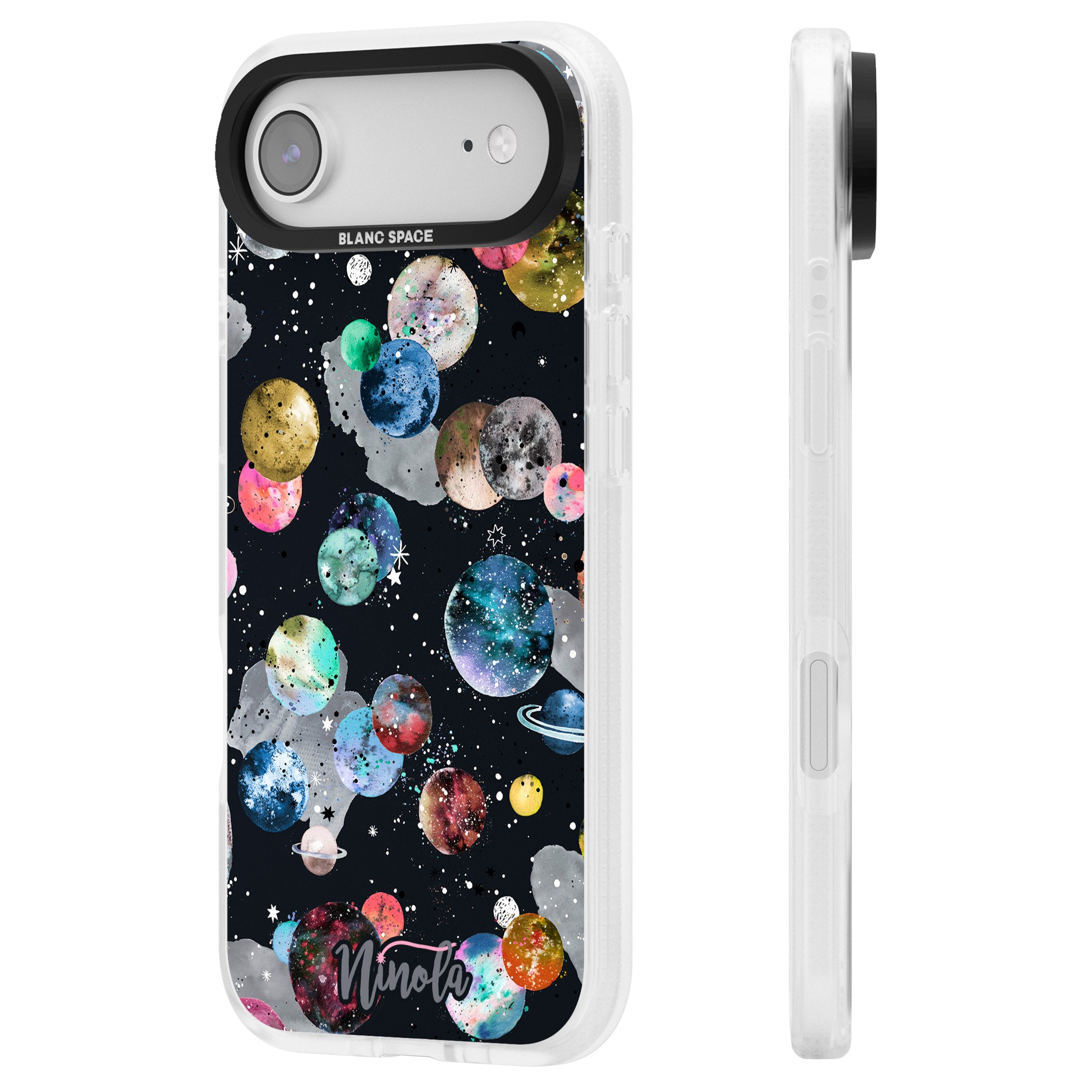 Cosmic Galaxy iPhone 17 Air Impact Air Clear Phone Case Side Profile