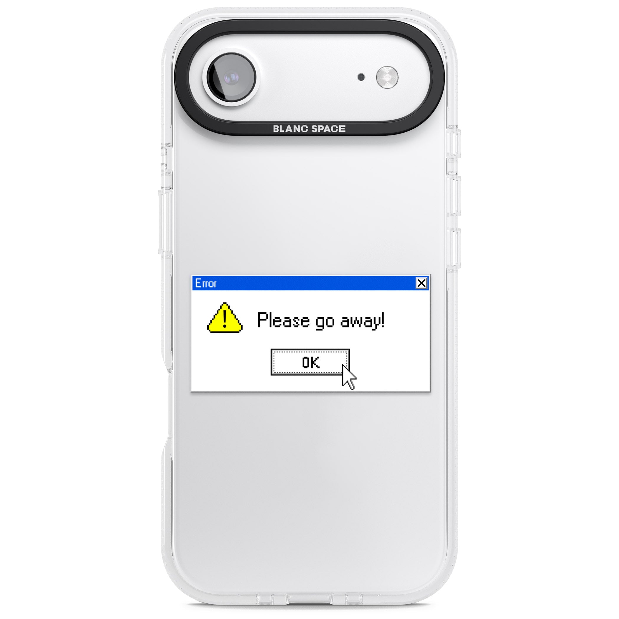Please Go Away Exe iPhone 17 Air Impact Air Clear Phone Case