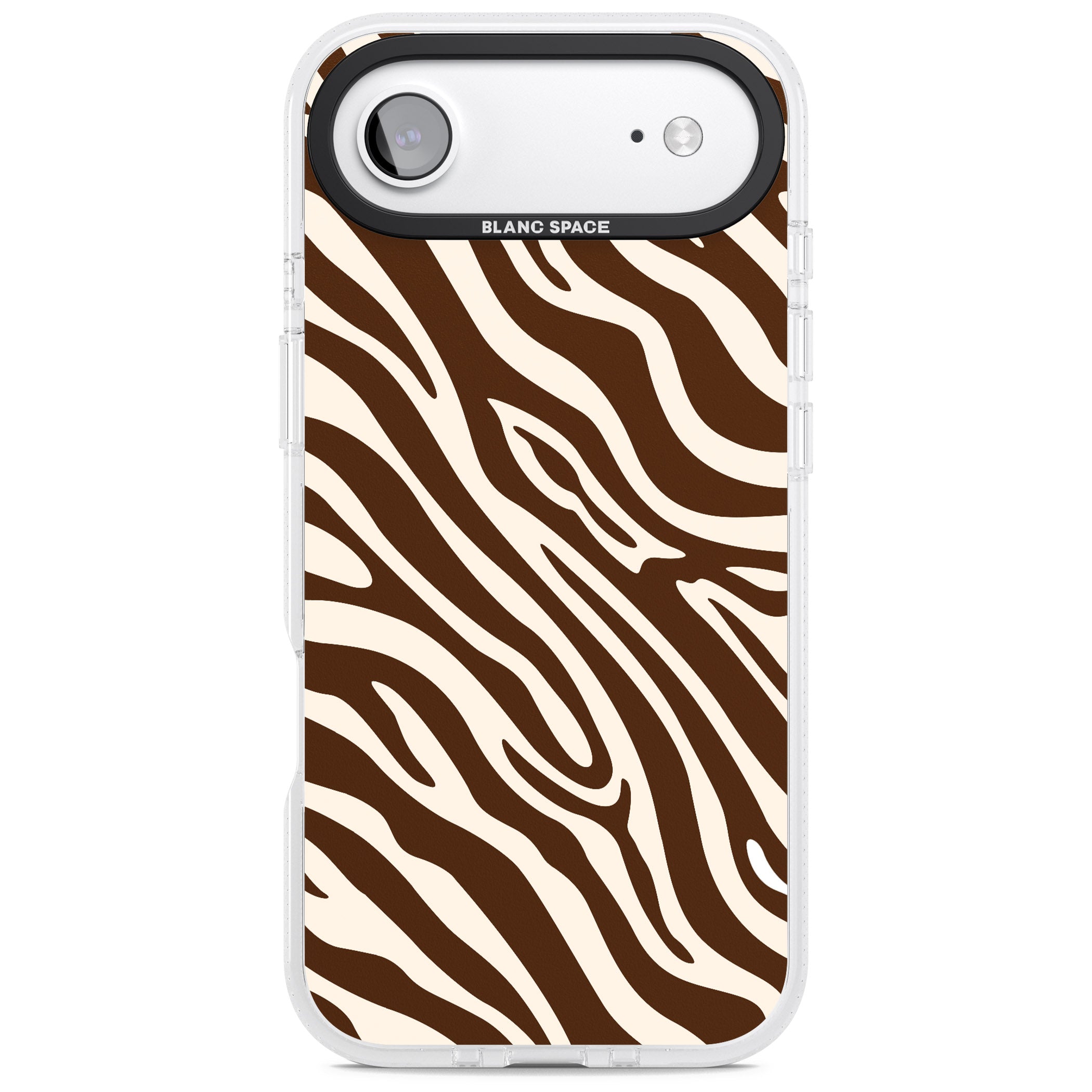 Brown & Cream Zebra iPhone 17 Air Impact Air Clear Phone Case