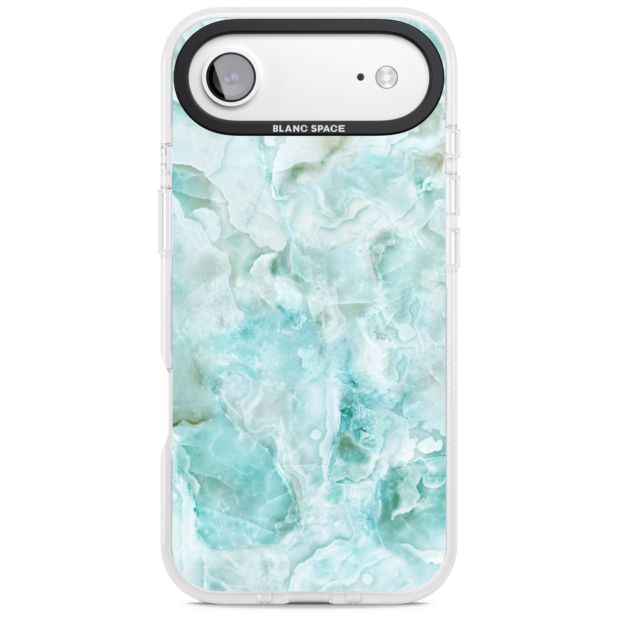 Aqua Onyx Marble iPhone 17 Air Impact Air Clear Phone Case