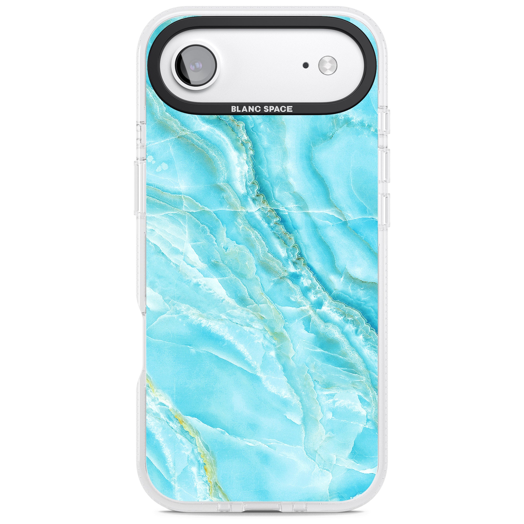 Blue Onyx Marble iPhone 17 Air Impact Air Clear Phone Case