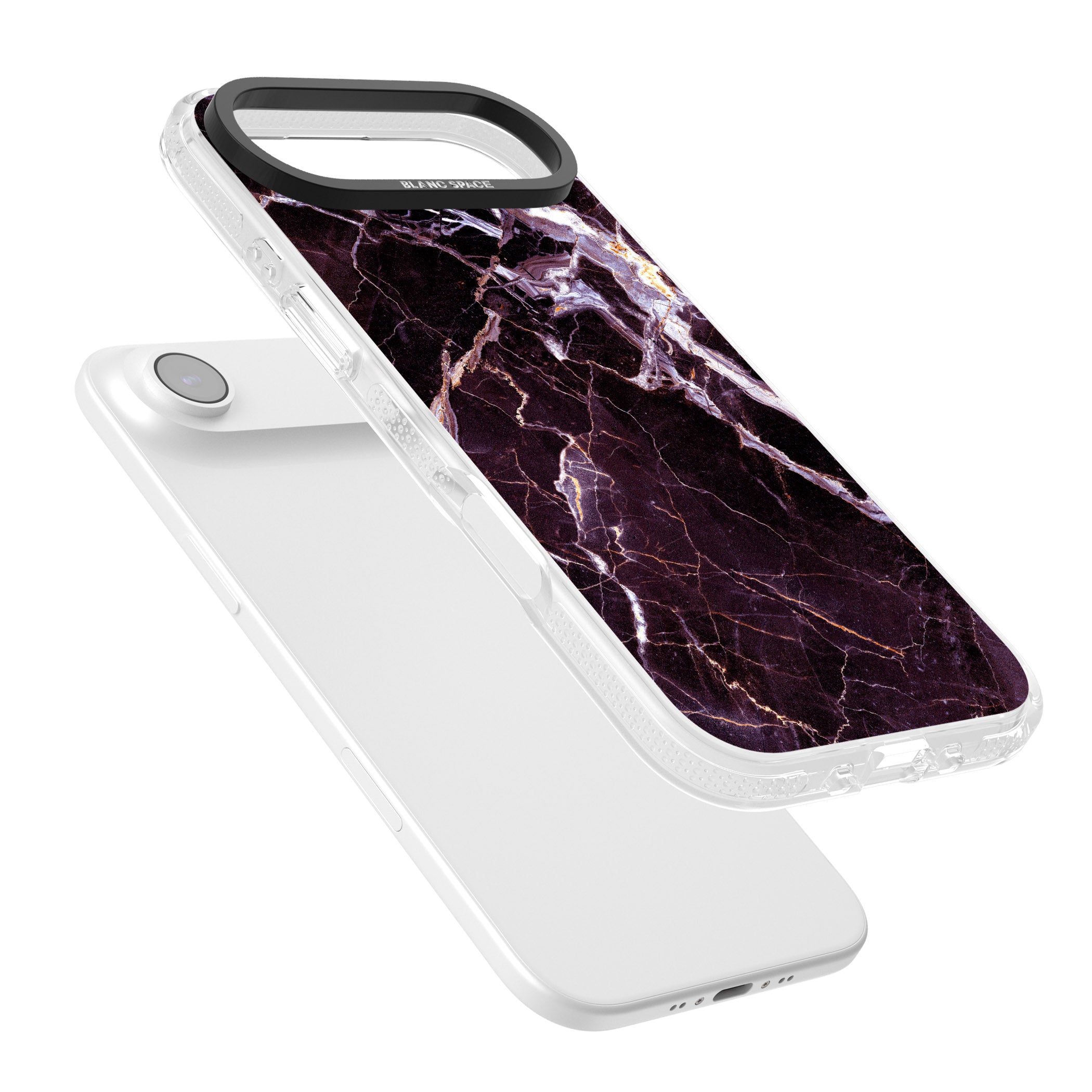 Violet Shatter Marble iPhone 17 Air Impact Air Clear Phone Case Colours